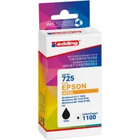 Edding Druckerpatrone EDD-725 18-725 (kompatibel mit Epson), schwarz, ca. 1100 -Seiten 4057305080202 Edding