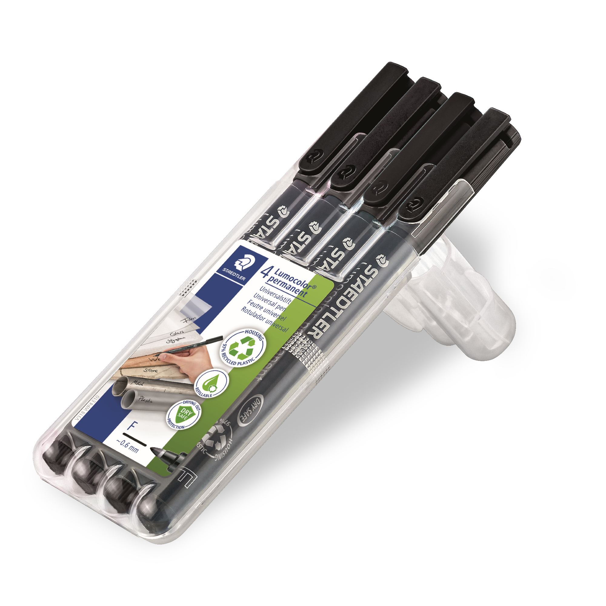STAEDTLER® Folienstift Lumocolor® permanent 318 nicht lichtbeständig 4 St./Pack. — 2