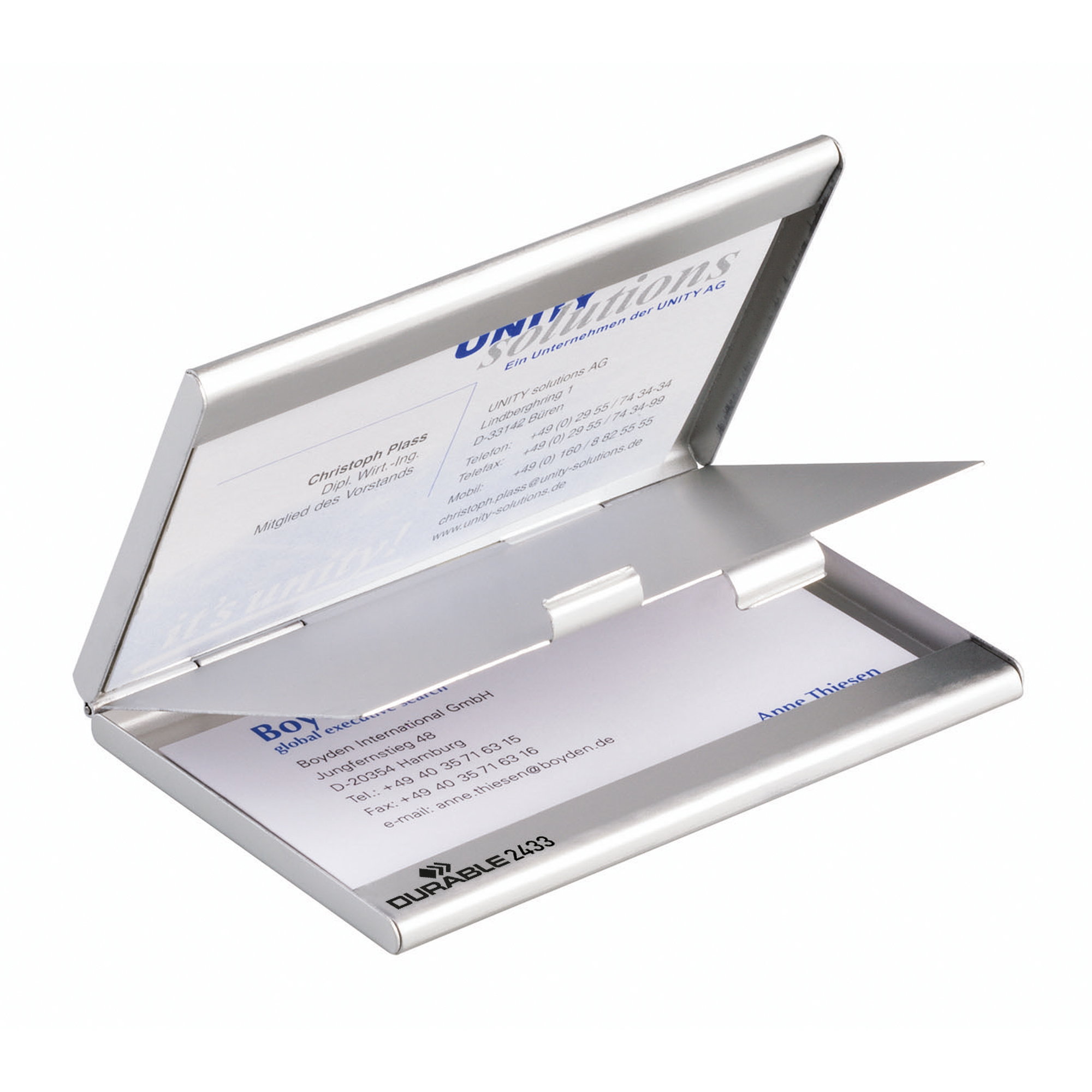DURABLE Visitenkartenspender Business Card Box Duo — 2