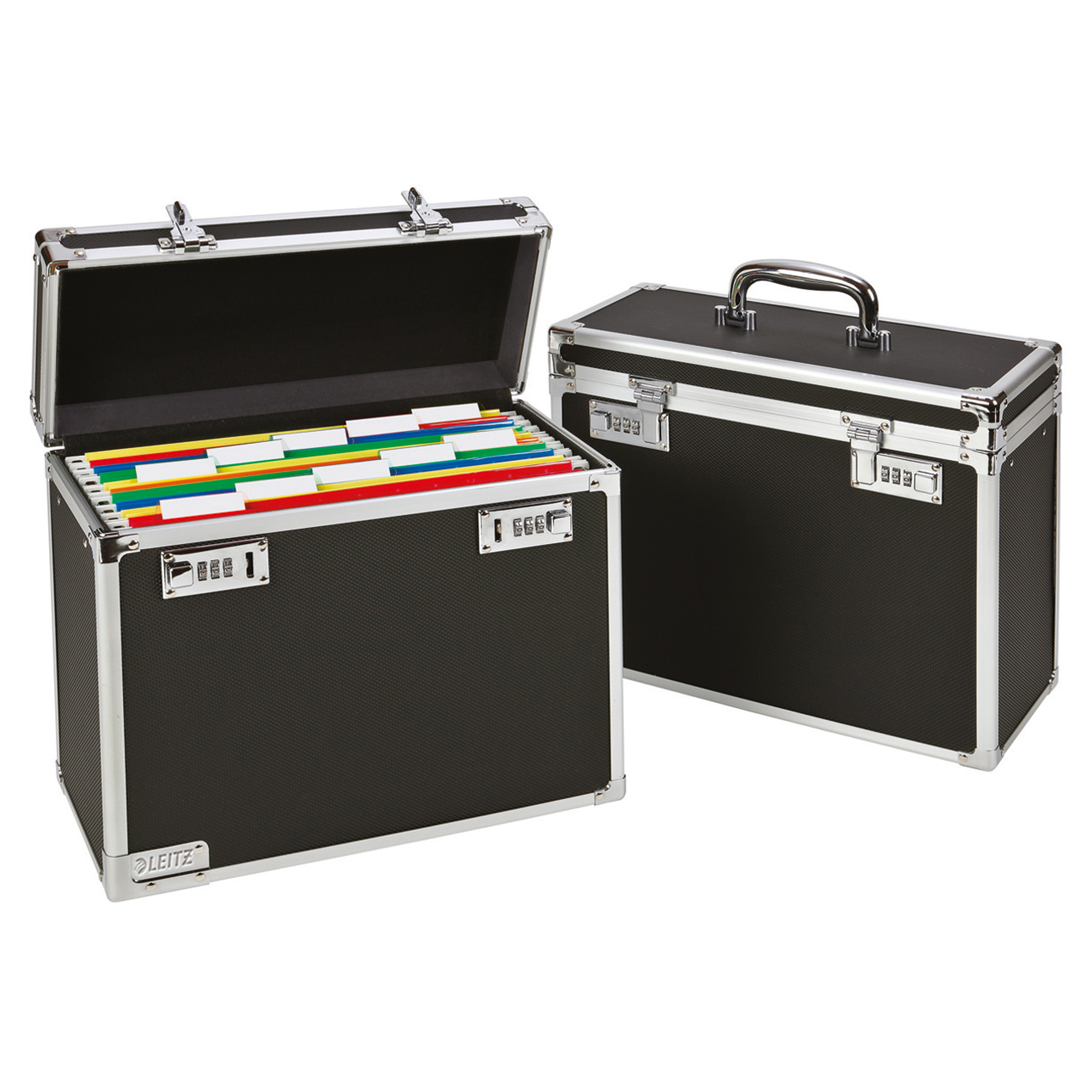 LEITZ Mobile Hängeregistratur-Box, schwarz/chrom