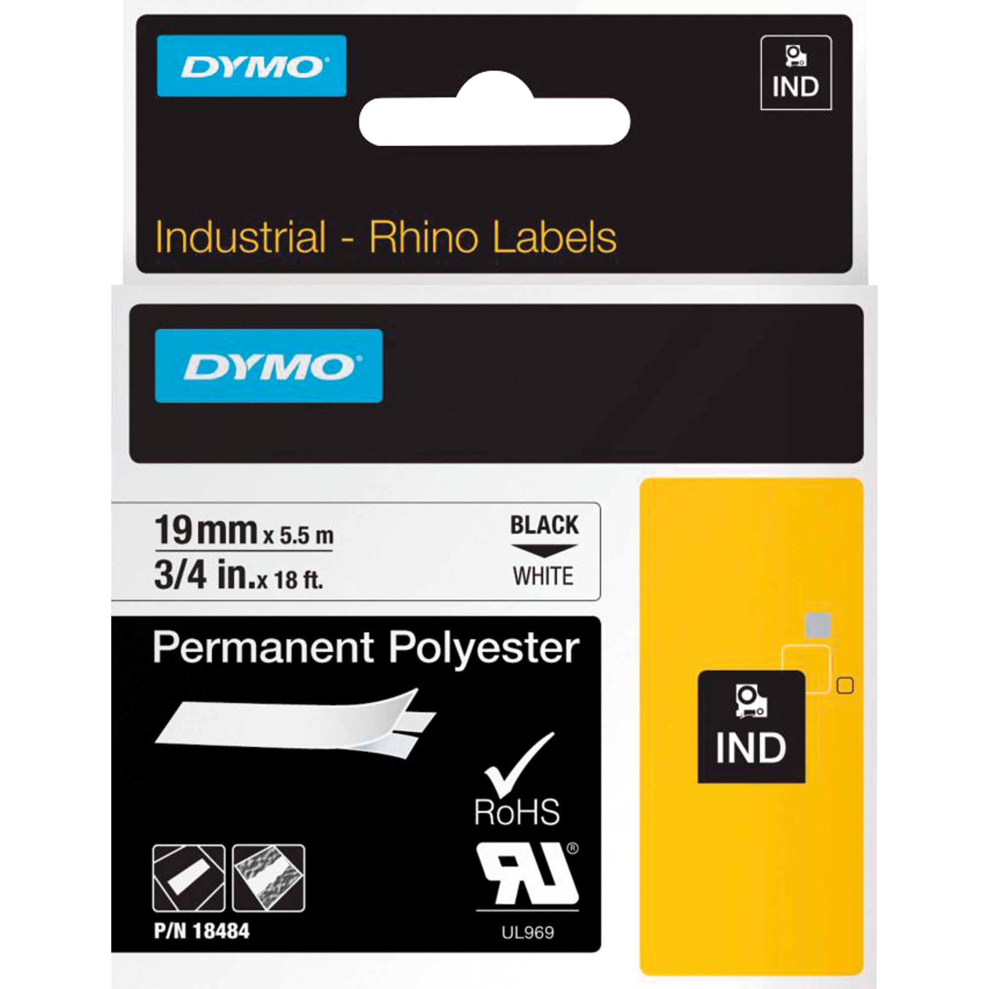 DYMO® Schriftbandkassette IND 19 mm x 5,5 m (B x L) — 2