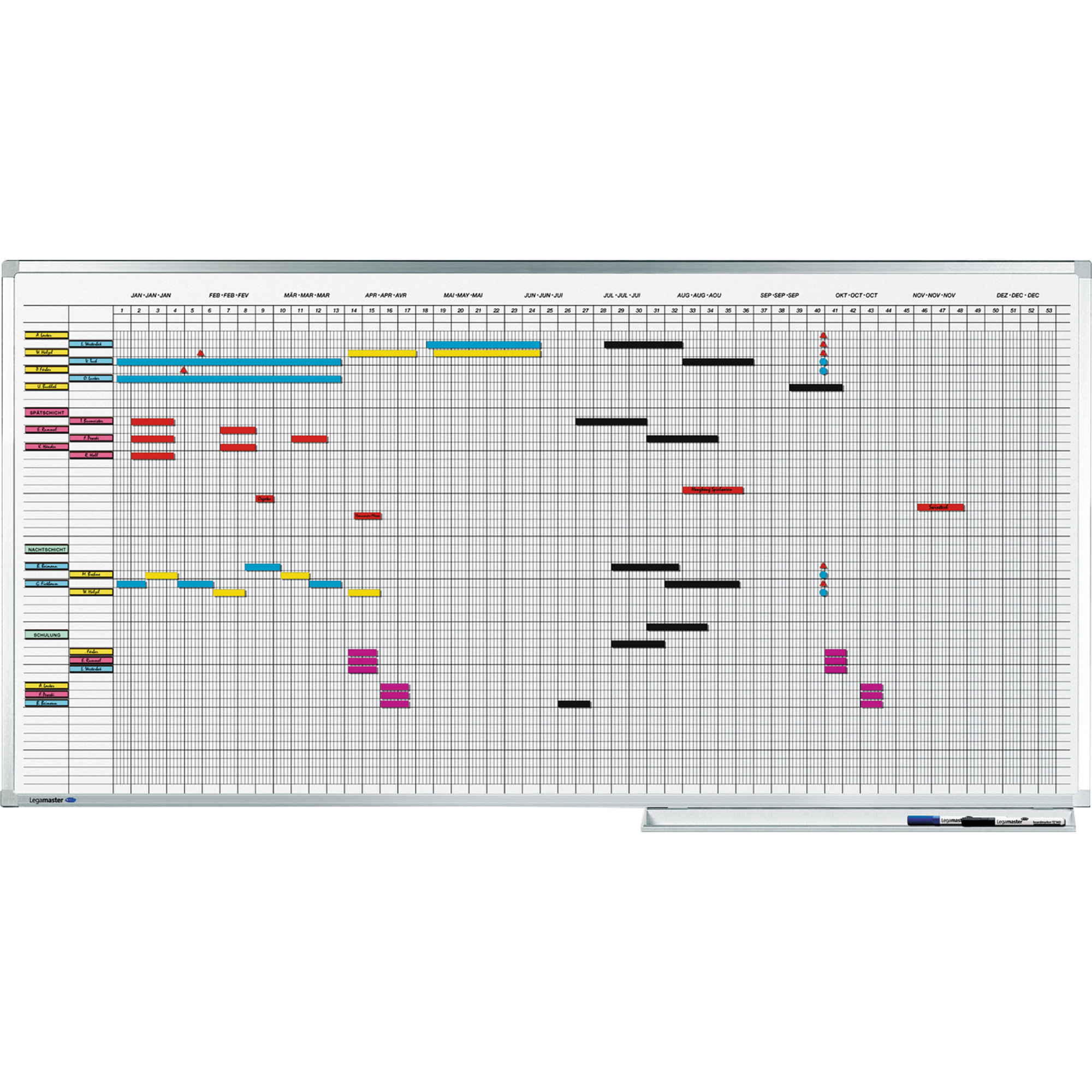 Legamaster Jahresplaner PROFESSIONAL 150 x 75 cm (B x H) — 2