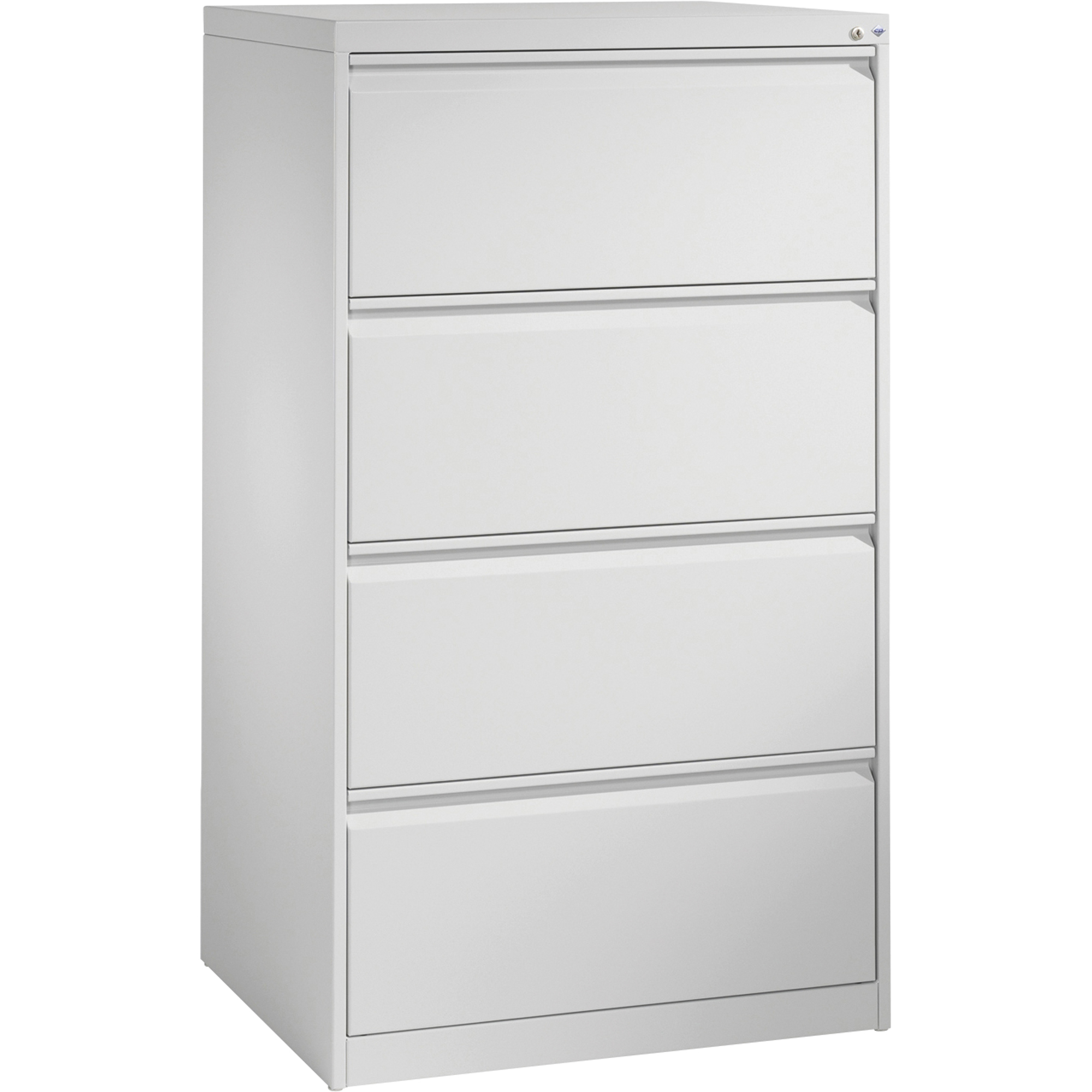 Hängeregistraturschrank zweibahnig, 4 Schubladen, lichtgrau/lichtgrau