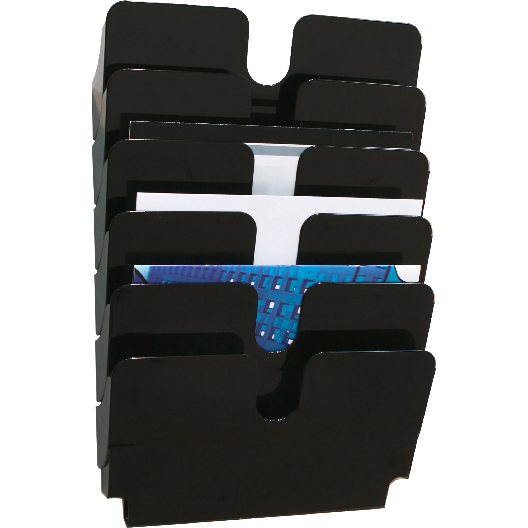 Durable FLEXIPLUS 6 A4 QUER 1700014061 Prospekthalter Schwarz, Transparent DIN A4 quer Anzahl der F