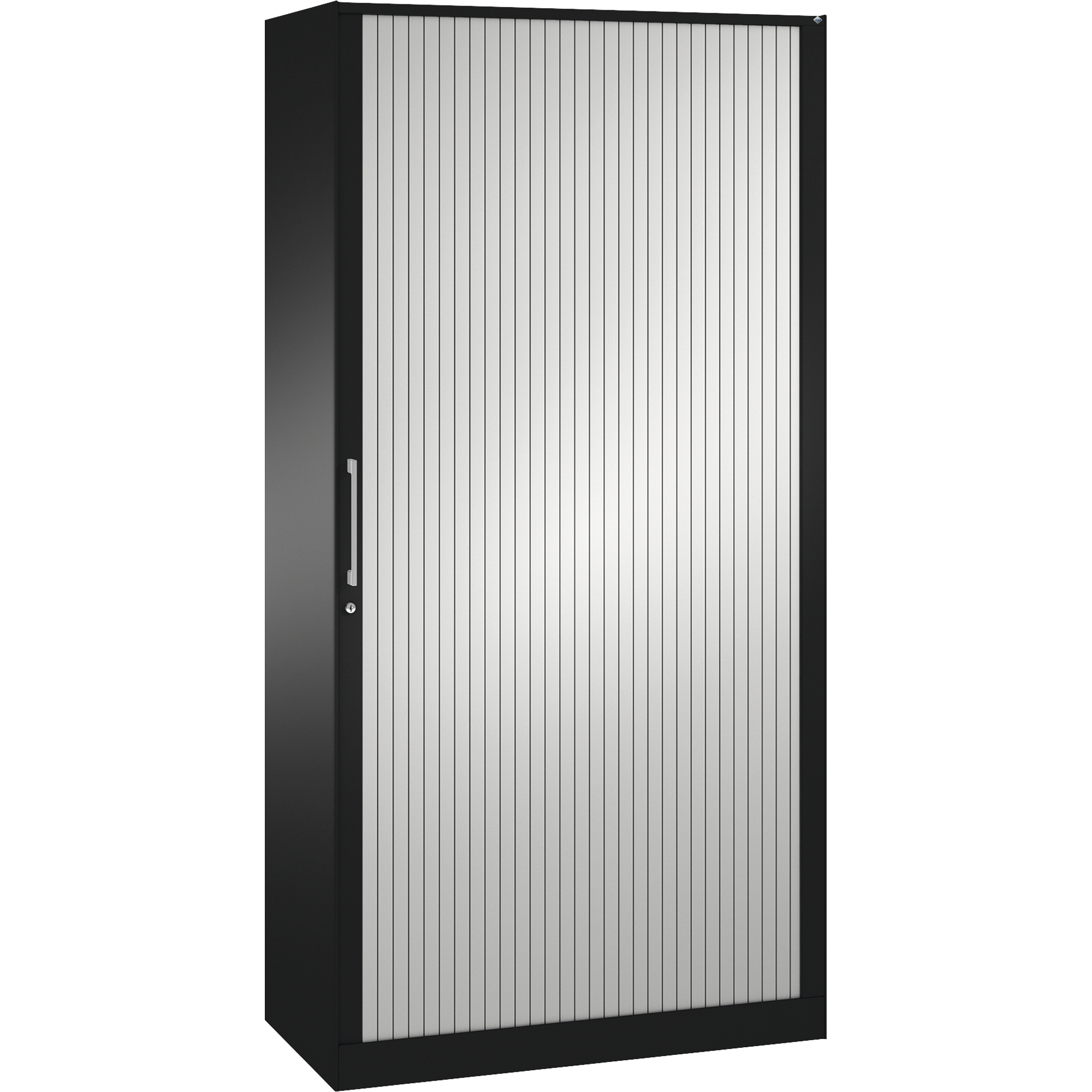 C+P Rollladenschrank Asisto 5 Ordnerhöhen 1.000 x 1.980 x 435 mm (B x H x T) schwarzgrau — 2