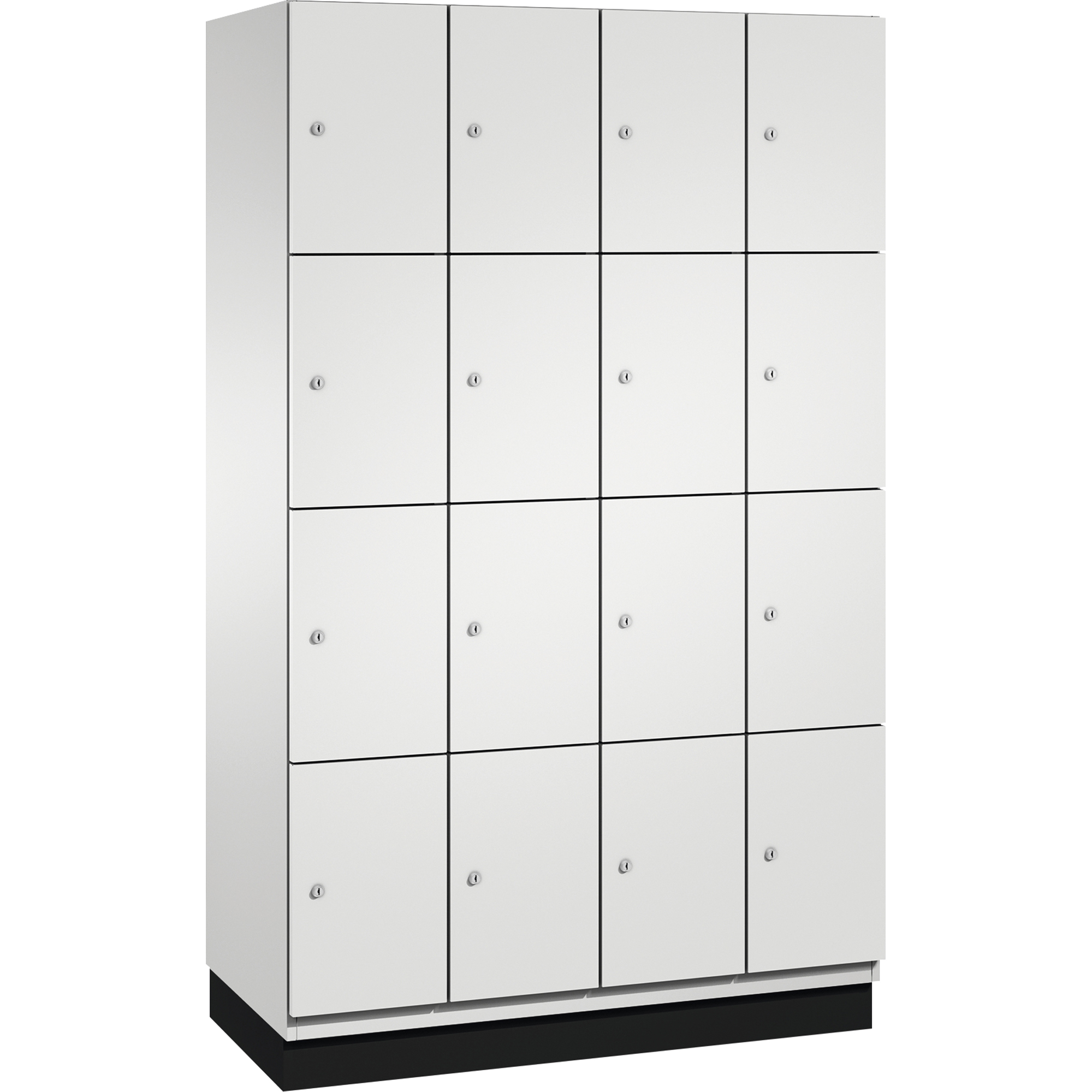 C+P Schließfachschrank Cambio mit Sockel 1.200 x 1.950 x 525 mm (B x H x T) 16 Fächer lichtgrau — 2
