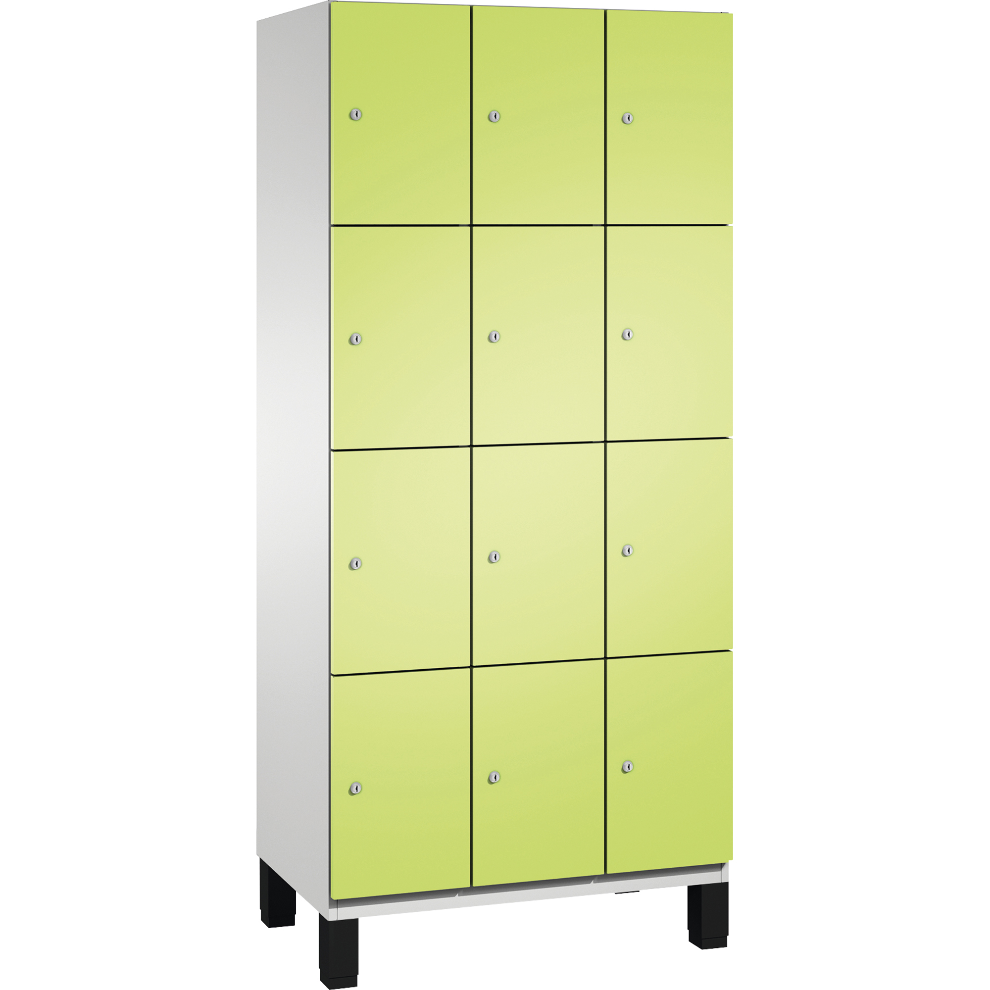 C+P Schließfachschrank Cambio 900 x 1.980 x 525 mm (B x H x T) 12 Fächer lichtgrau — 2
