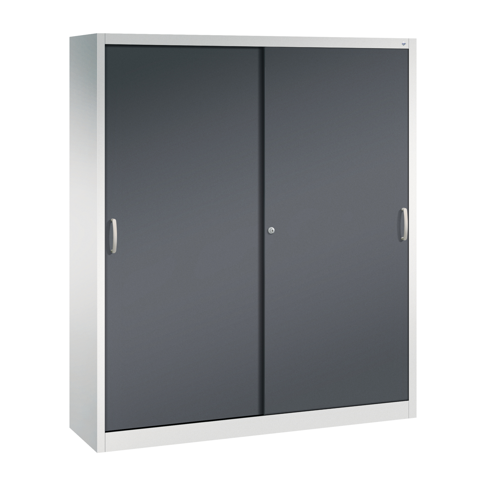 C+P Schiebetürenschrank Acurado 2 x 5 Ordnerhöhen 1.600 x 1.950 x 400 mm (B x H x T) lichtgrau — 2