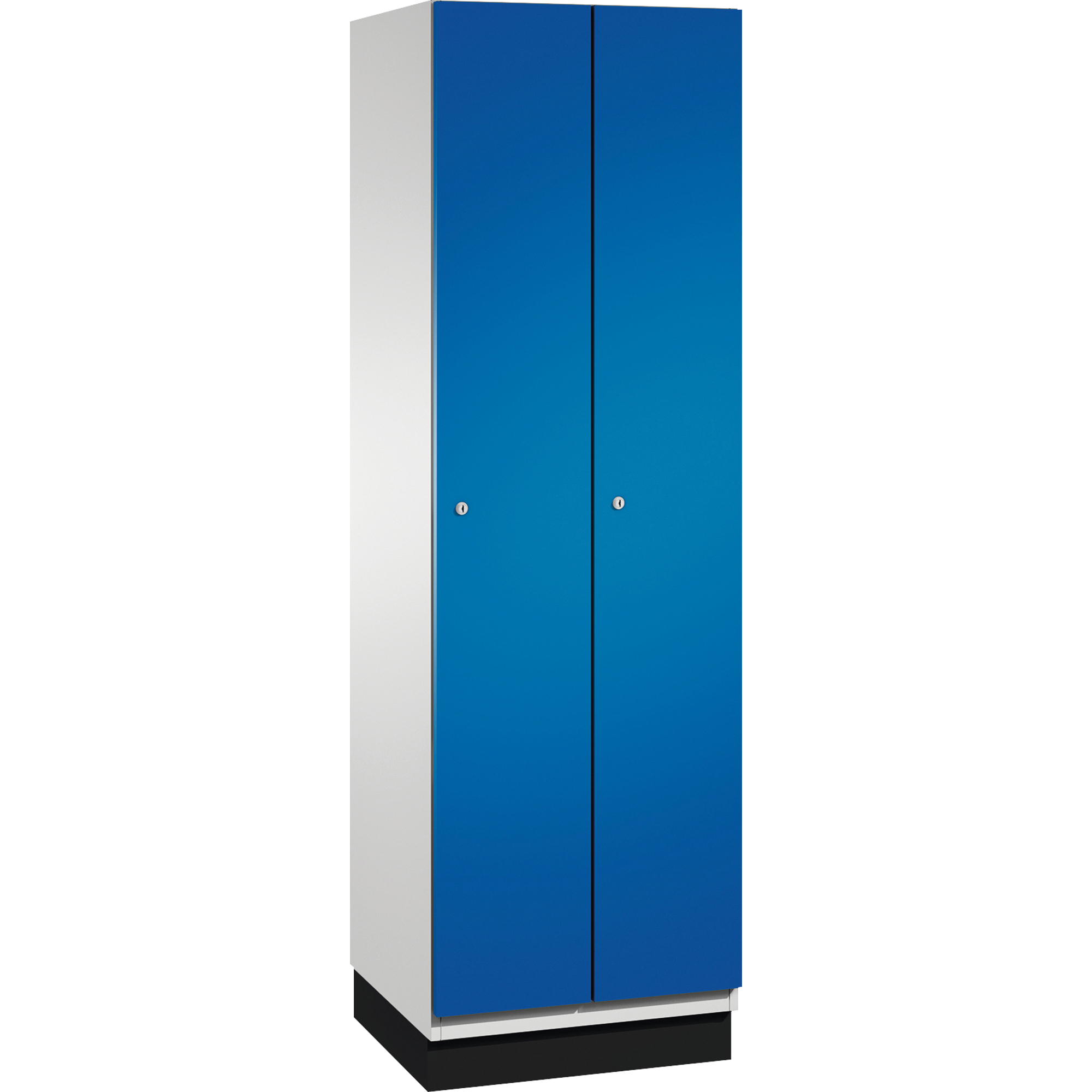 C+P Kleiderspind Cambio mit Sockel 600 x 1.950 x 525 mm (B x H x T) 2 Abteile lichtgrau — 2