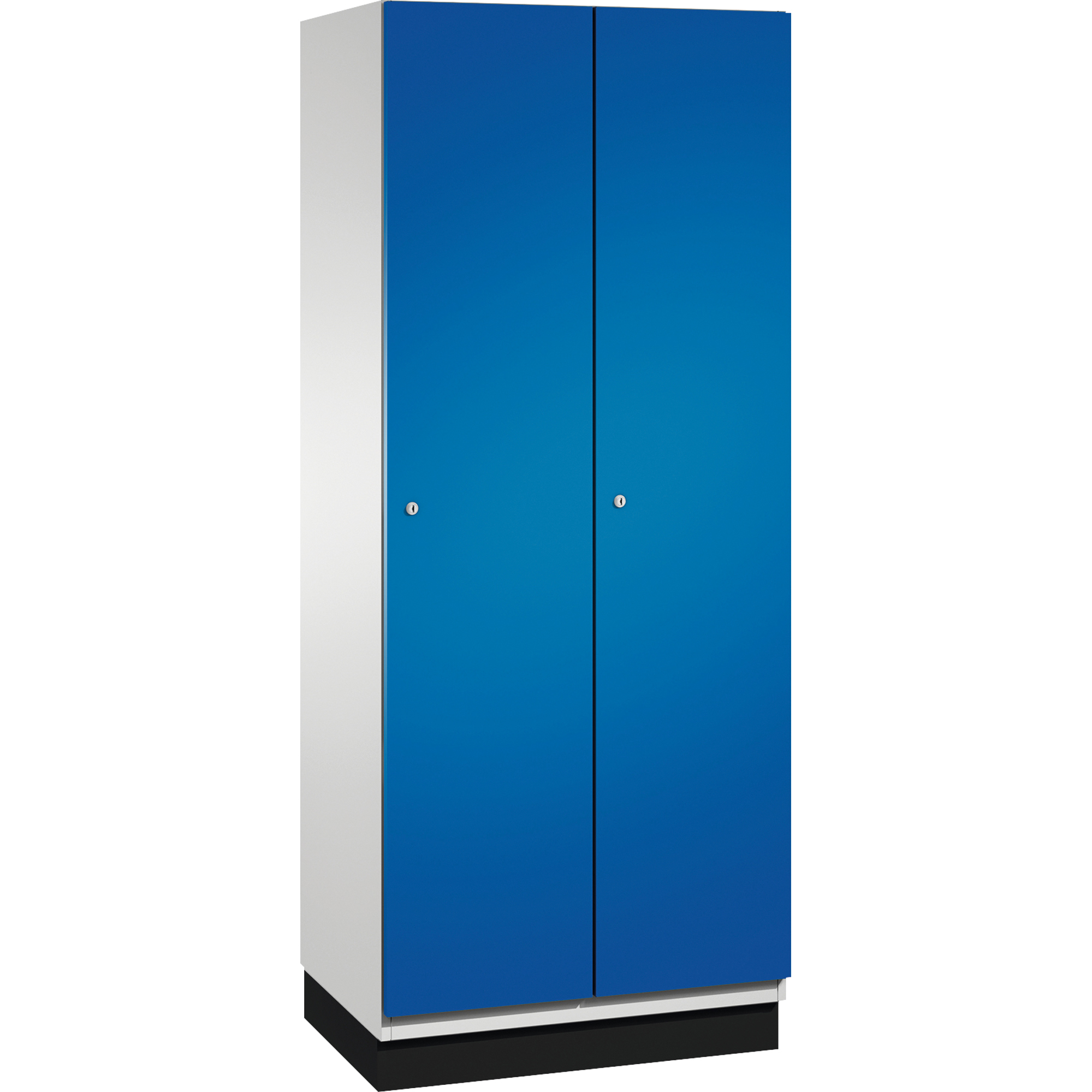 C+P Kleiderspind Cambio mit Sockel 800 x 1.950 x 525 mm (B x H x T) 2 Abteile lichtgrau — 2