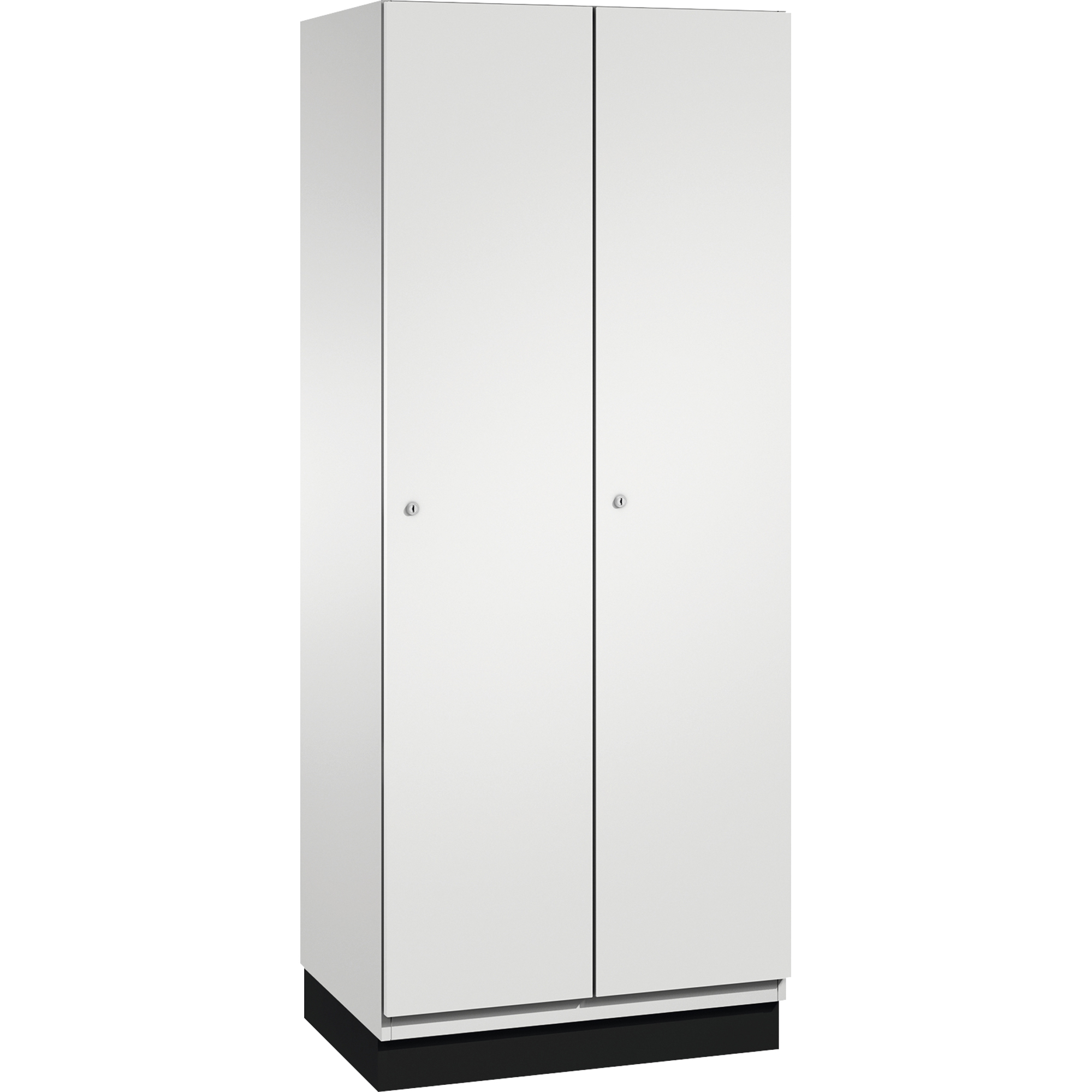 C+P Kleiderspind Cambio mit Sockel 800 x 1.950 x 525 mm (B x H x T) 2 Abteile lichtgrau — 2