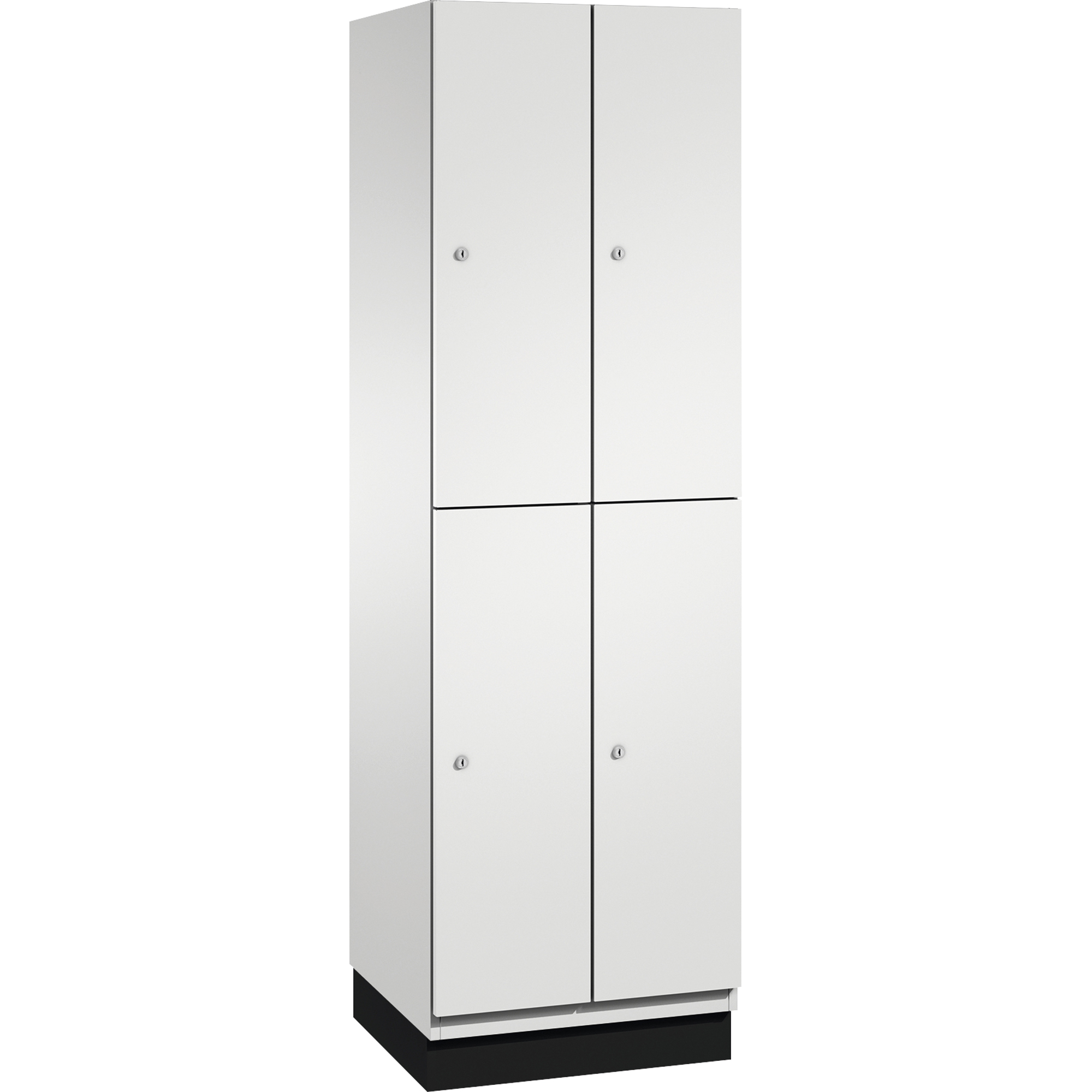 C+P Kleiderspind Cambio 4 Fächer mit Sockel 600 x 1.950 x 525 mm (B x H x T) lichtgrau — 2