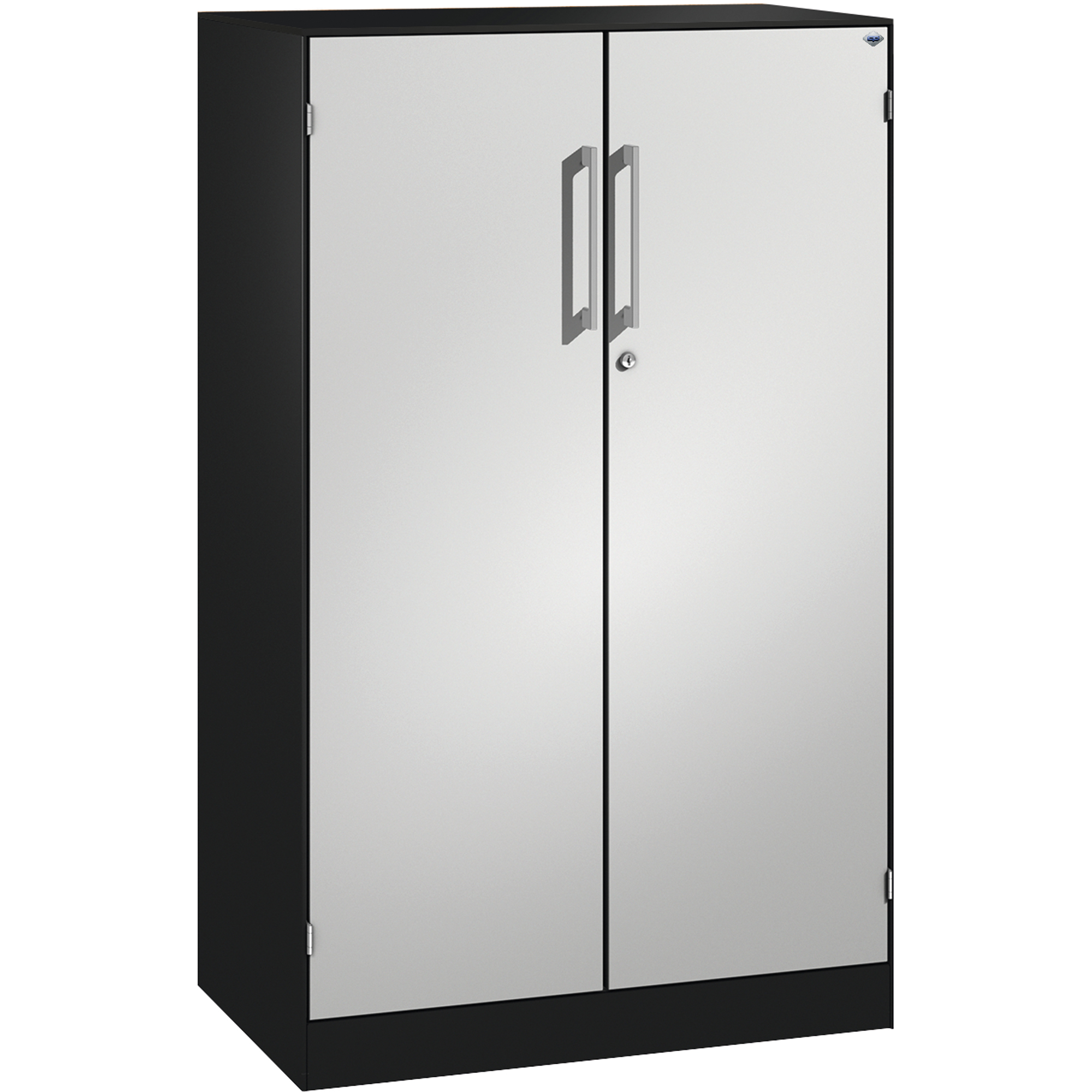 C+P Flügeltürenschrank Asisto 800 x 1.310 x 435 mm (B x H x T) schwarzgrau — 2