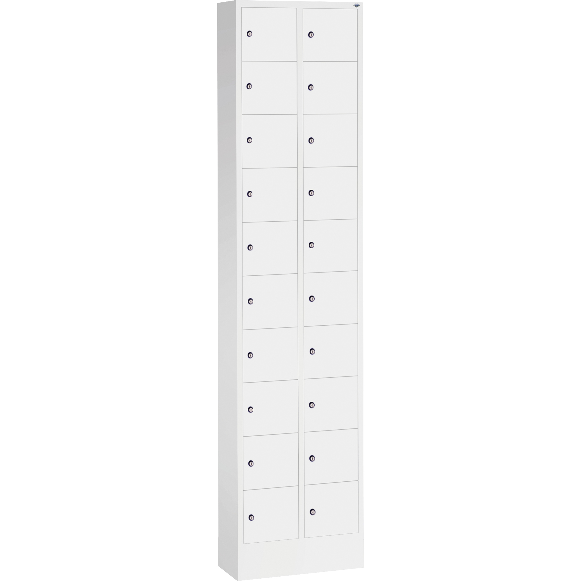C+P Schließfachschrank Intro mit Sockel 20 Fächer lichtgrau — 2