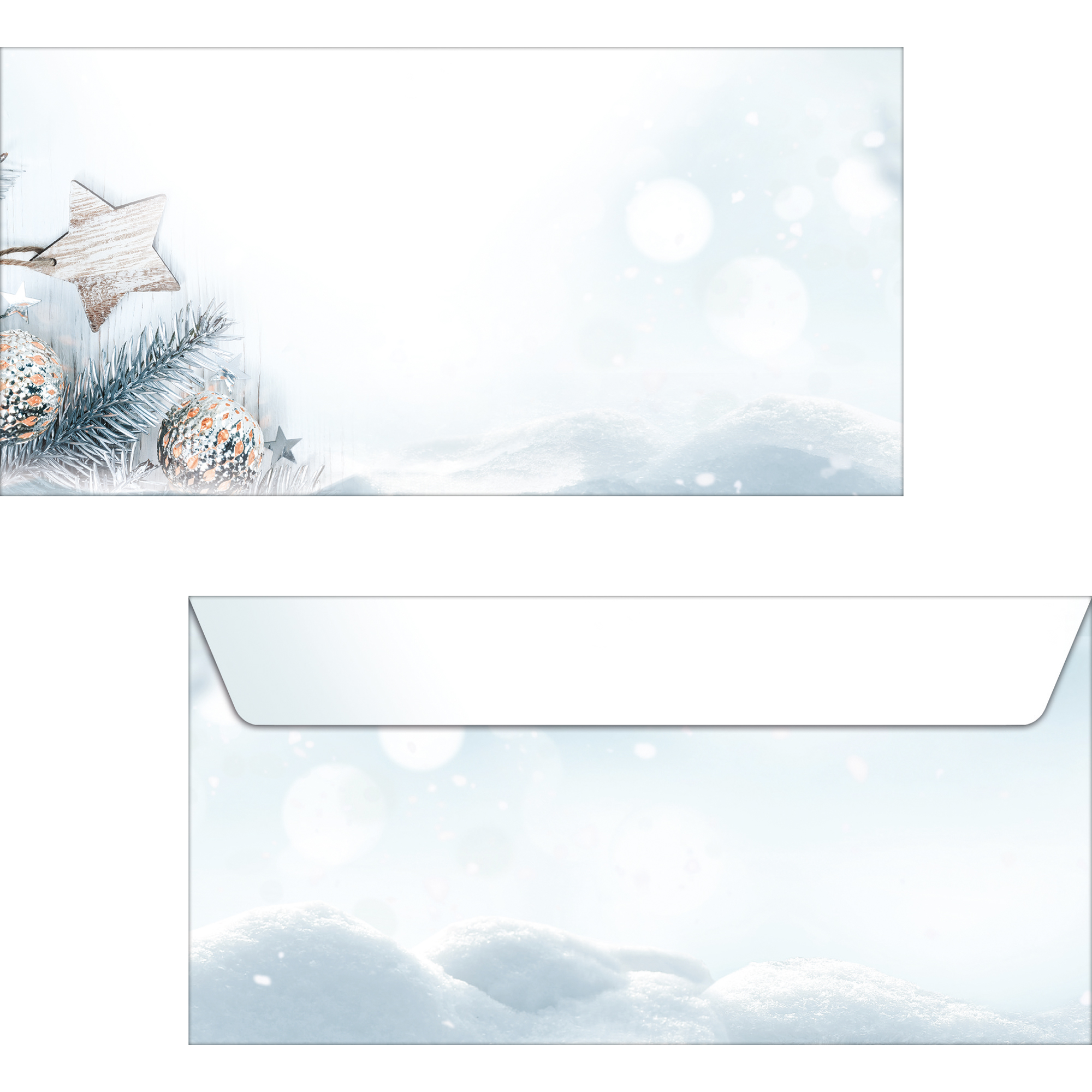 SIGEL Briefumschläge DIN lang Snow Star — 2