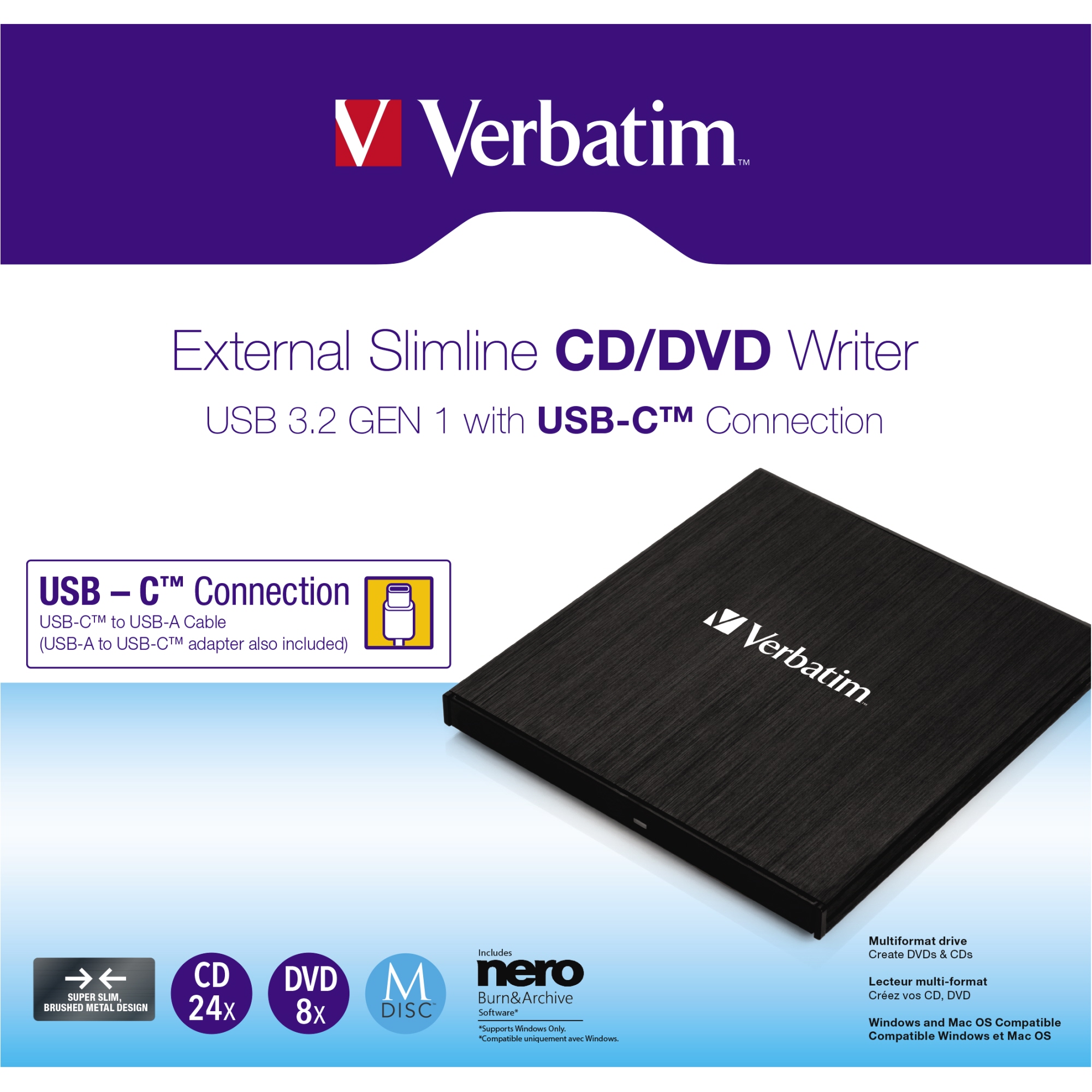 Verbatim Laufwerk extern Slimline — 2