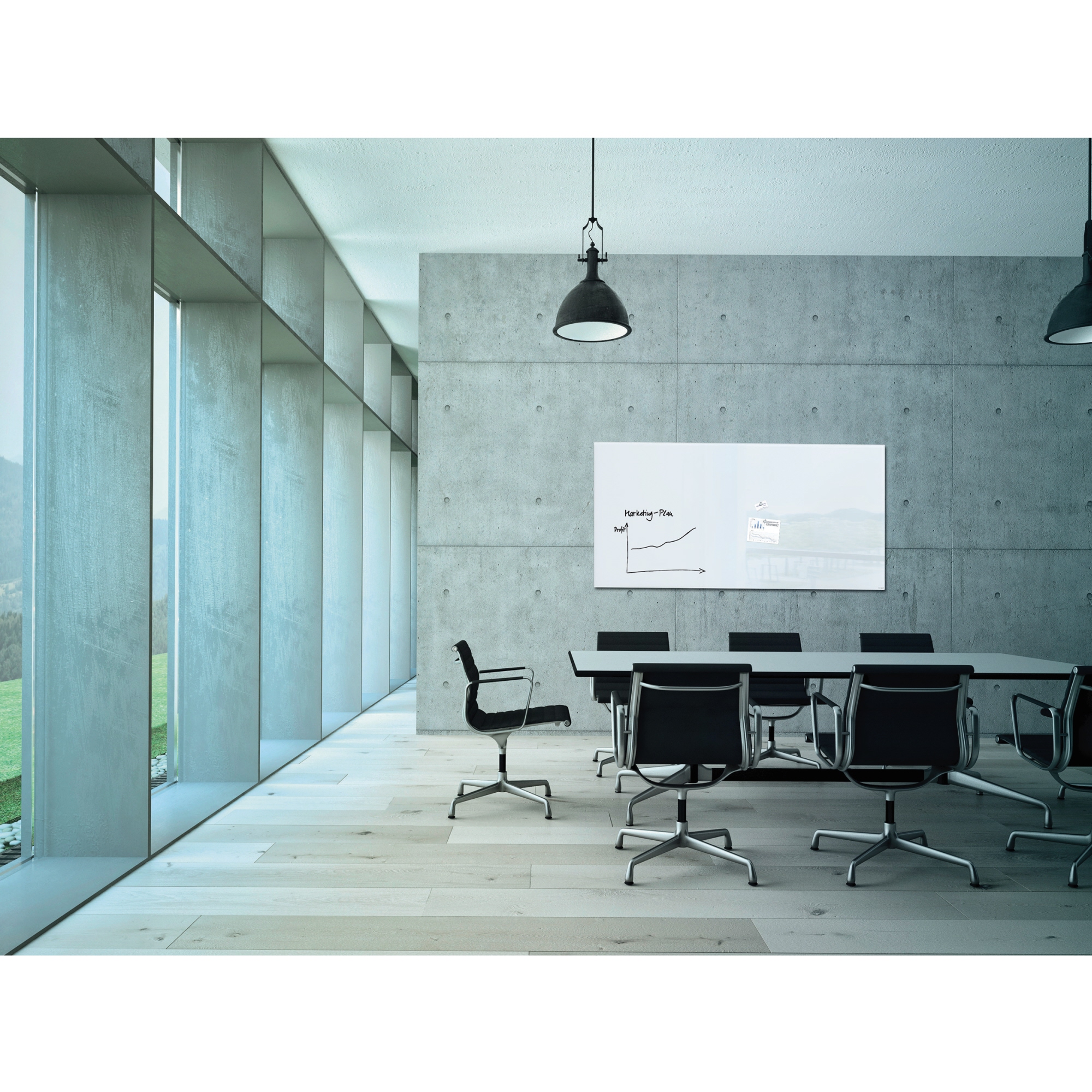 SIGEL Glass whiteboard Artverum - TUEV-approved - 200 x 100 cm - white