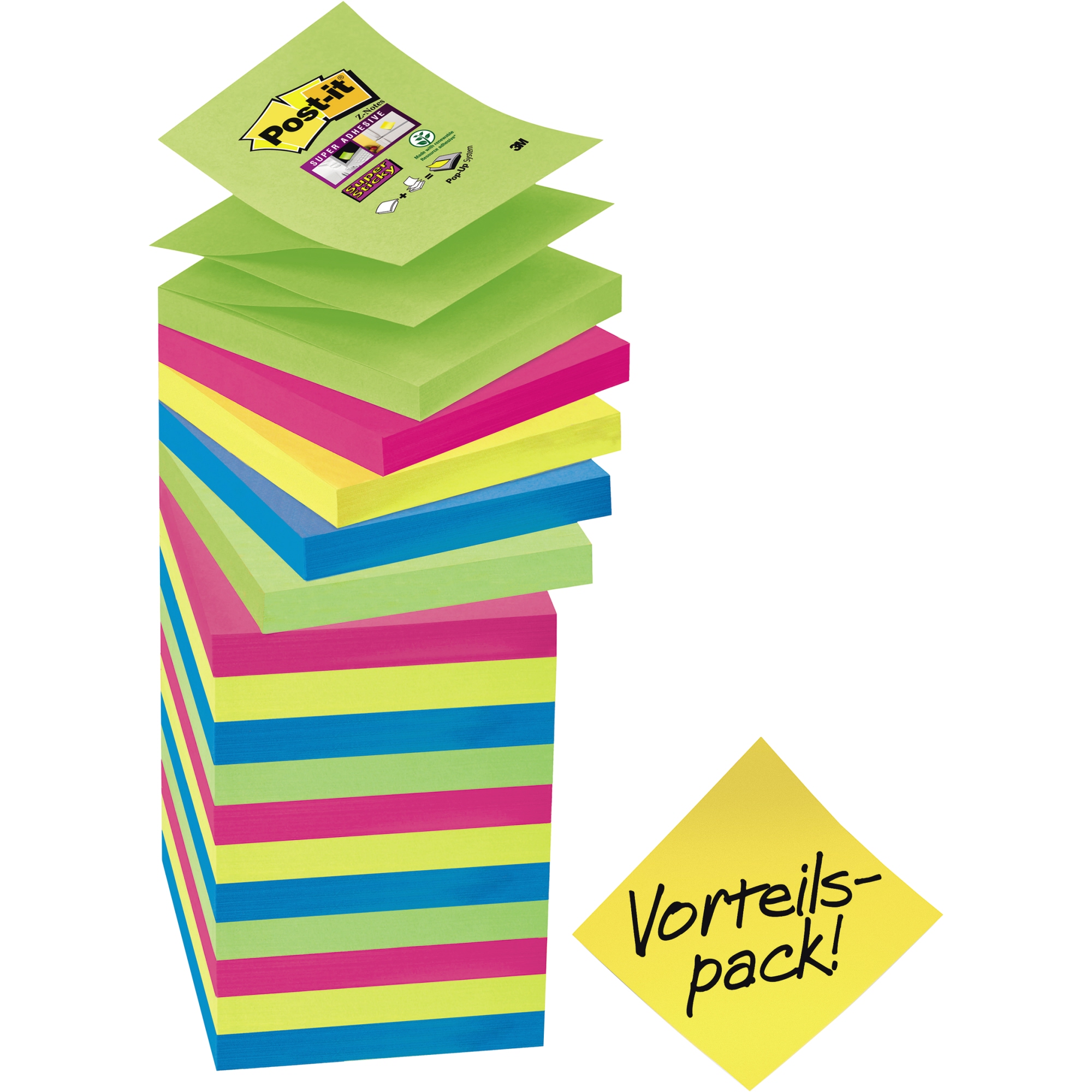 Post-it® Haftnotiz Super Sticky Z-Notes Promotion — 2