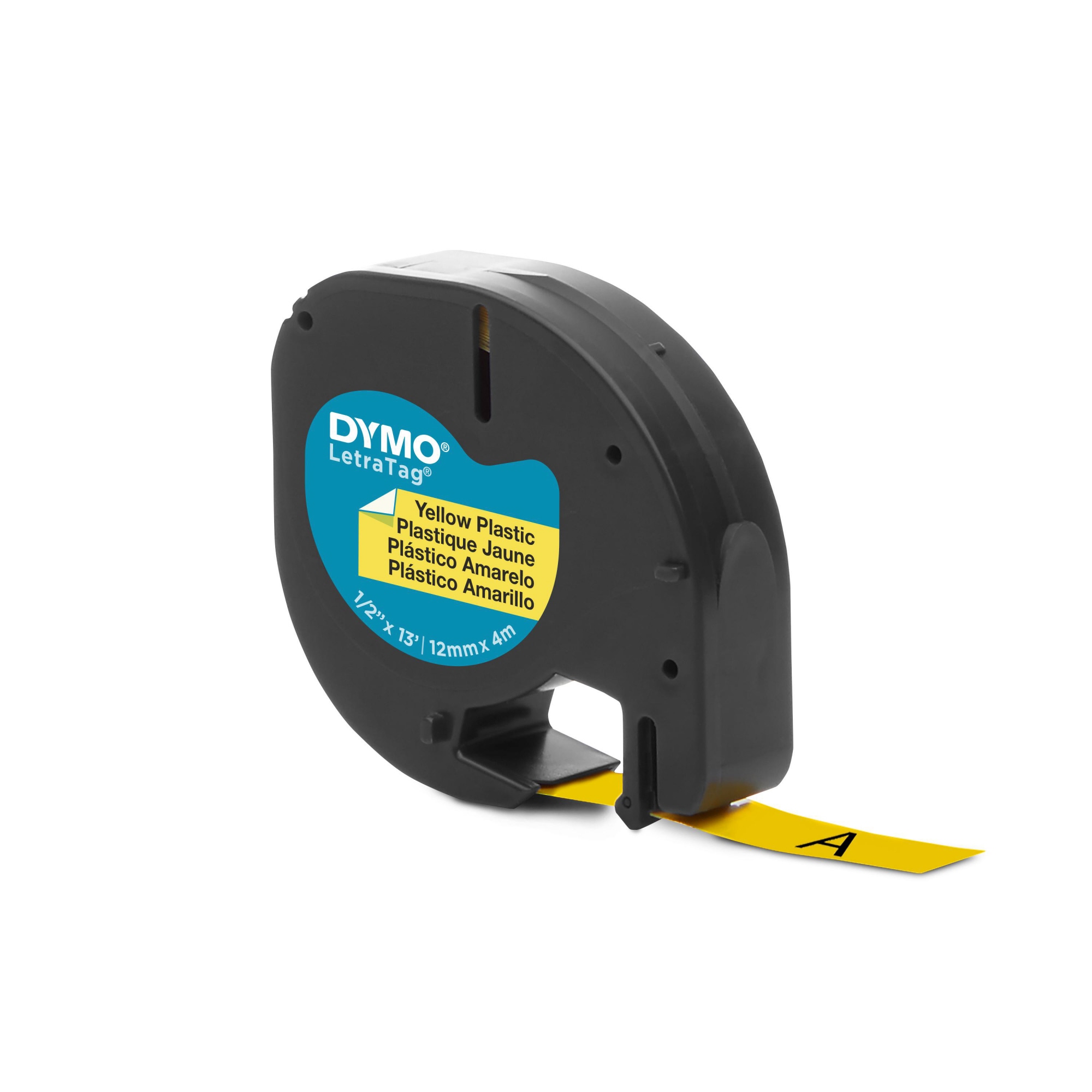 DYMO® Schriftbandkassette LT 12 mm x 4 m (B x L) Kunststoff gelb — 2