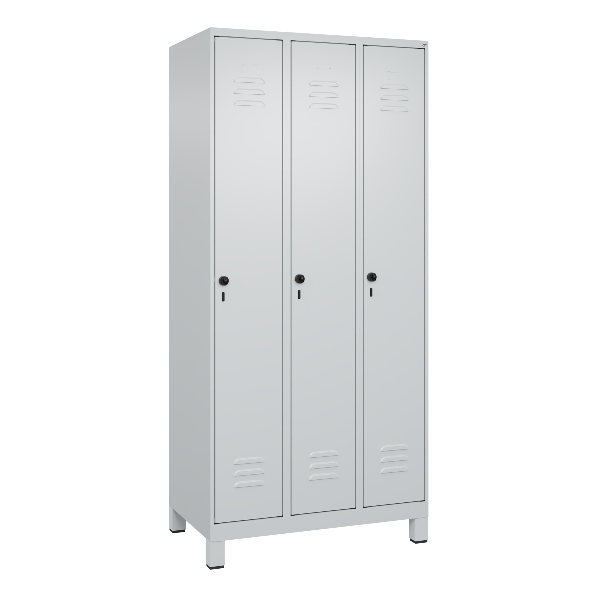 C+P Kleiderspind Classic PLUS mit Standfuß 900 x 1.950 x 500 mm (B x H x T) lichtgrau — 2