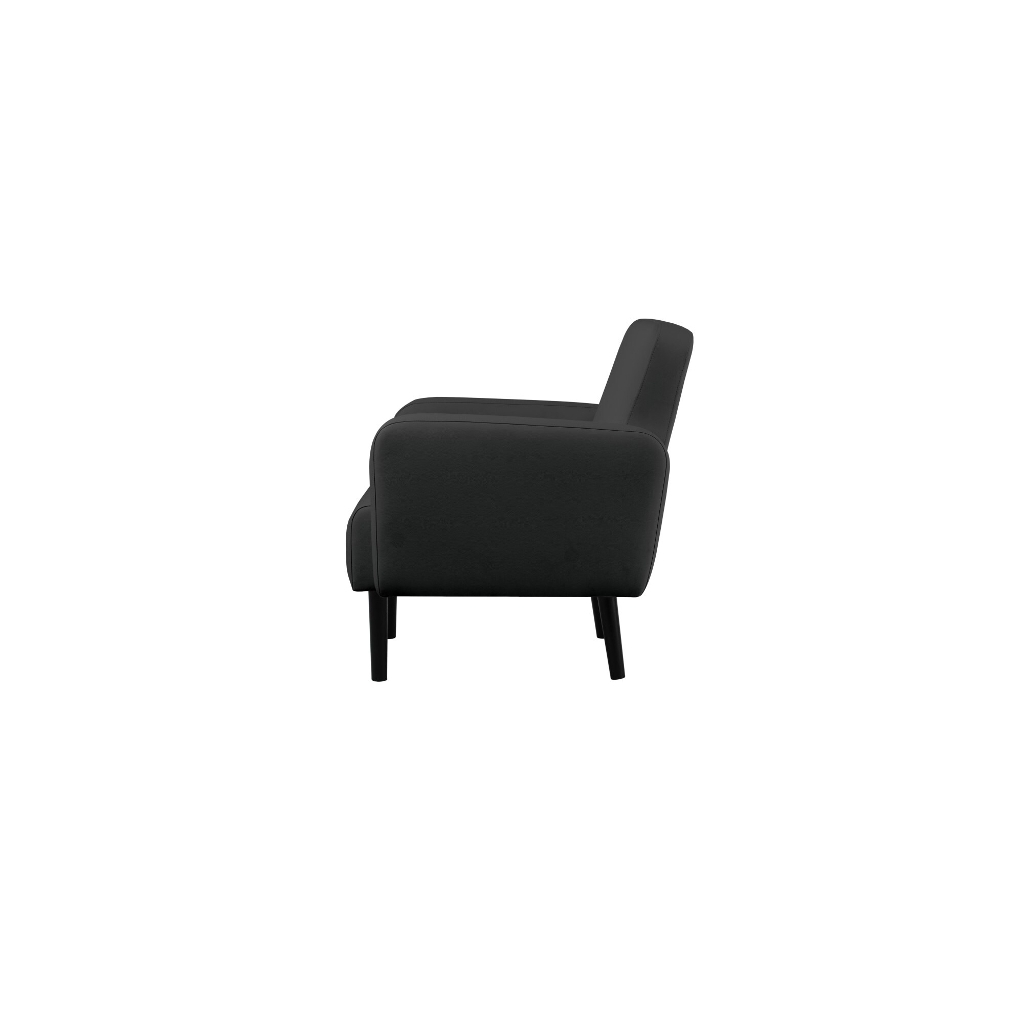 PAPERFLOW 3-Sitzer Sofa LISBOA, Kunstlederbezug, schwarz