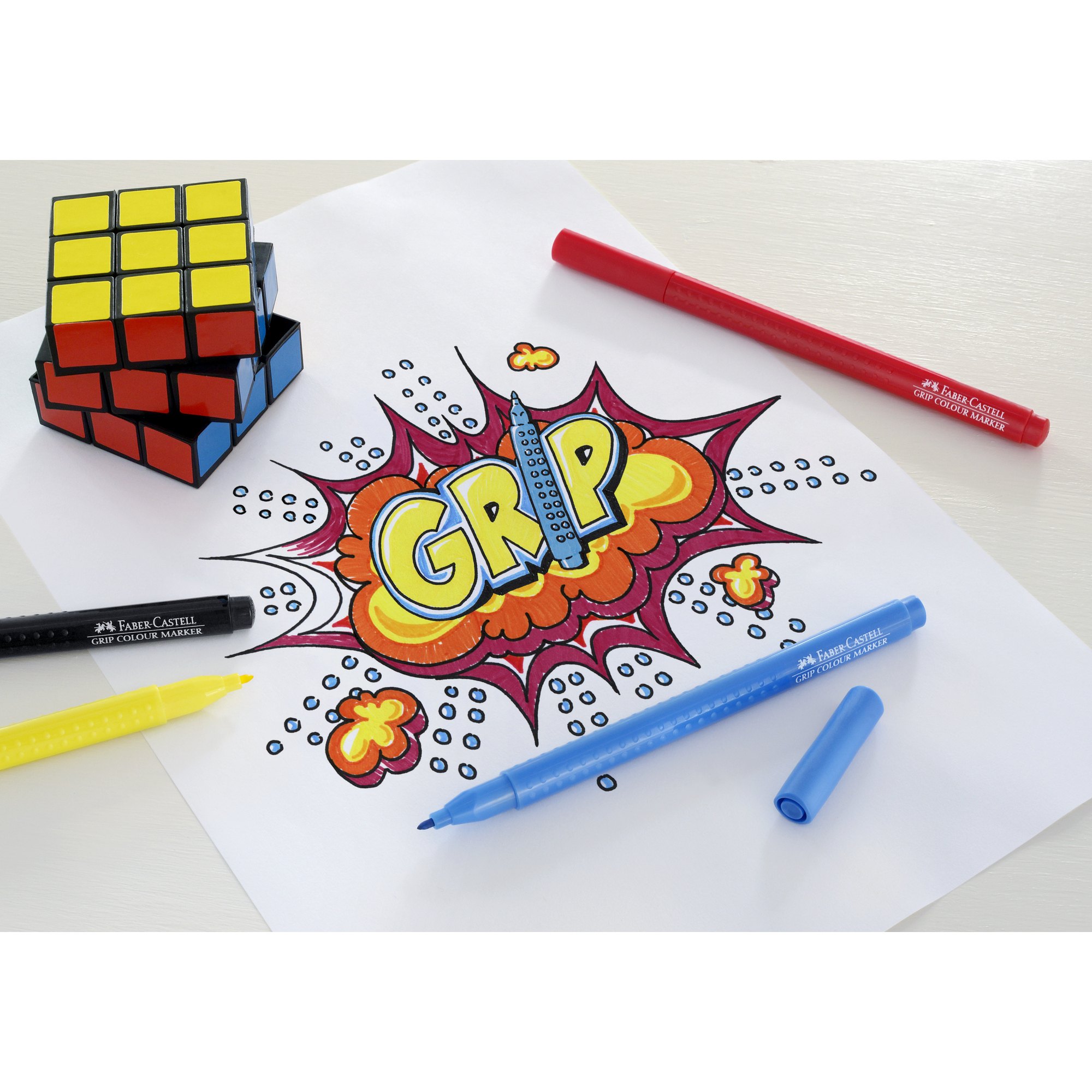 Faber-Castell Fasermaler GRIP COLOUR 10 St./Pack. — 2