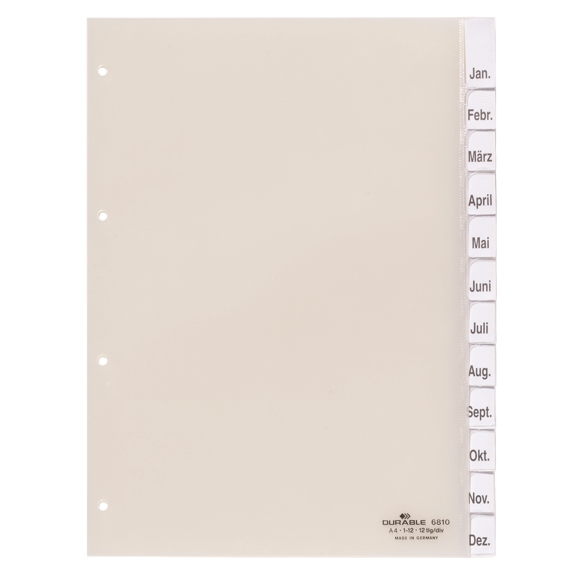 DURABLE Ordnerregister 12 Registerblätter — 2