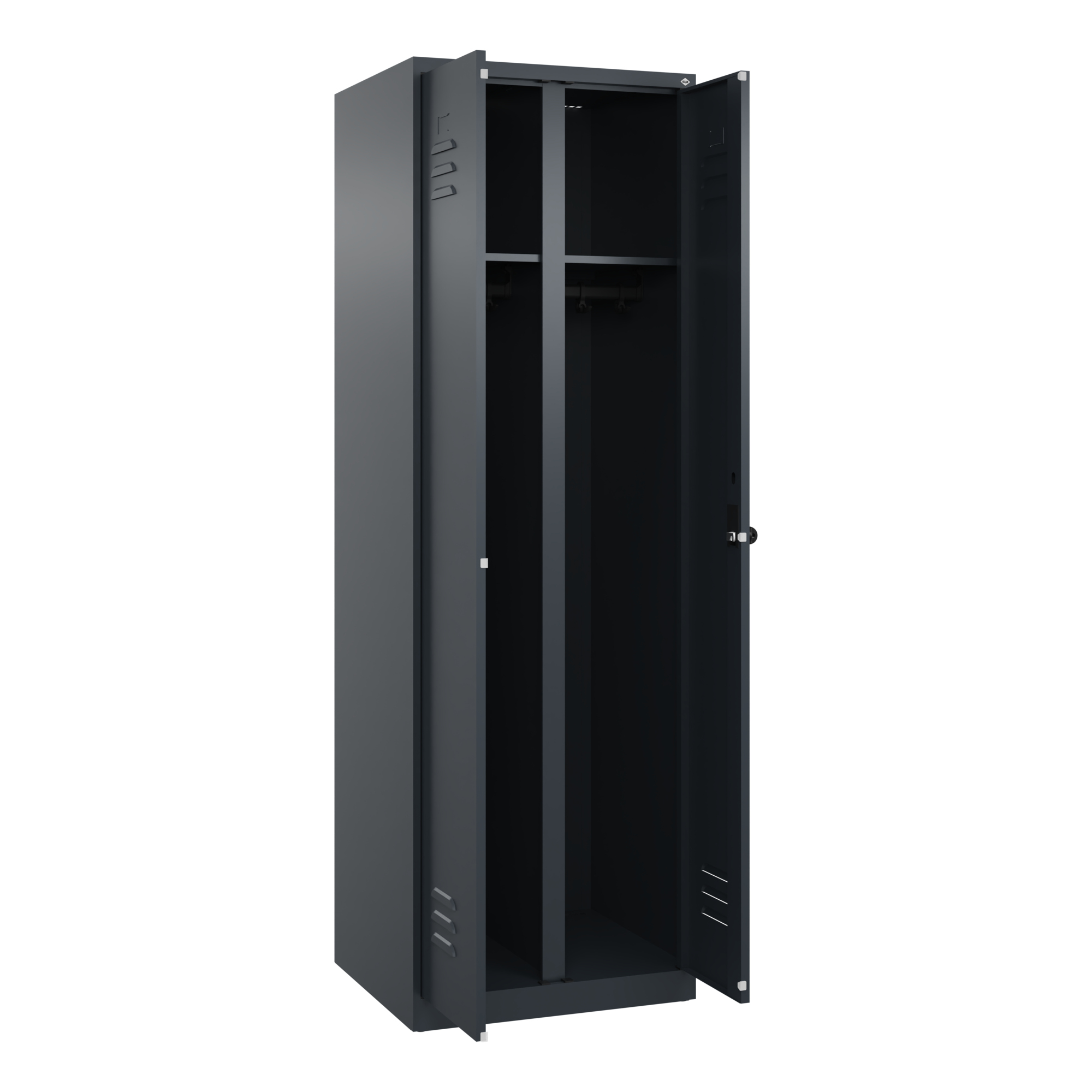 C+P Kleiderspind Classic PLUS mit Sockel anthrazitgrau — 2