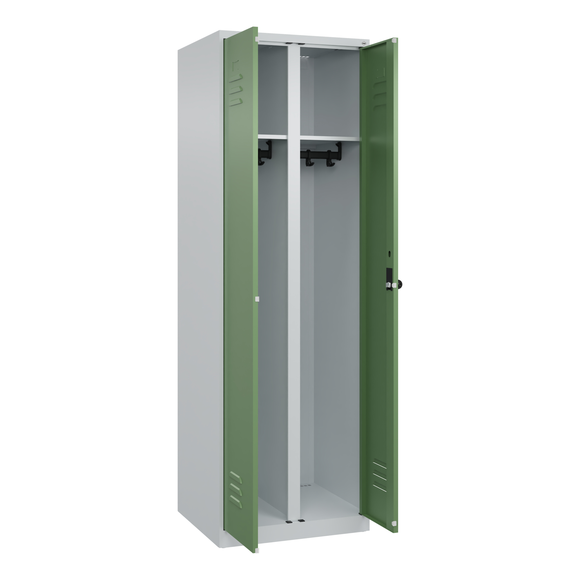 C+P Kleiderspind Classic PLUS mit Sockel lichtgrau — 2