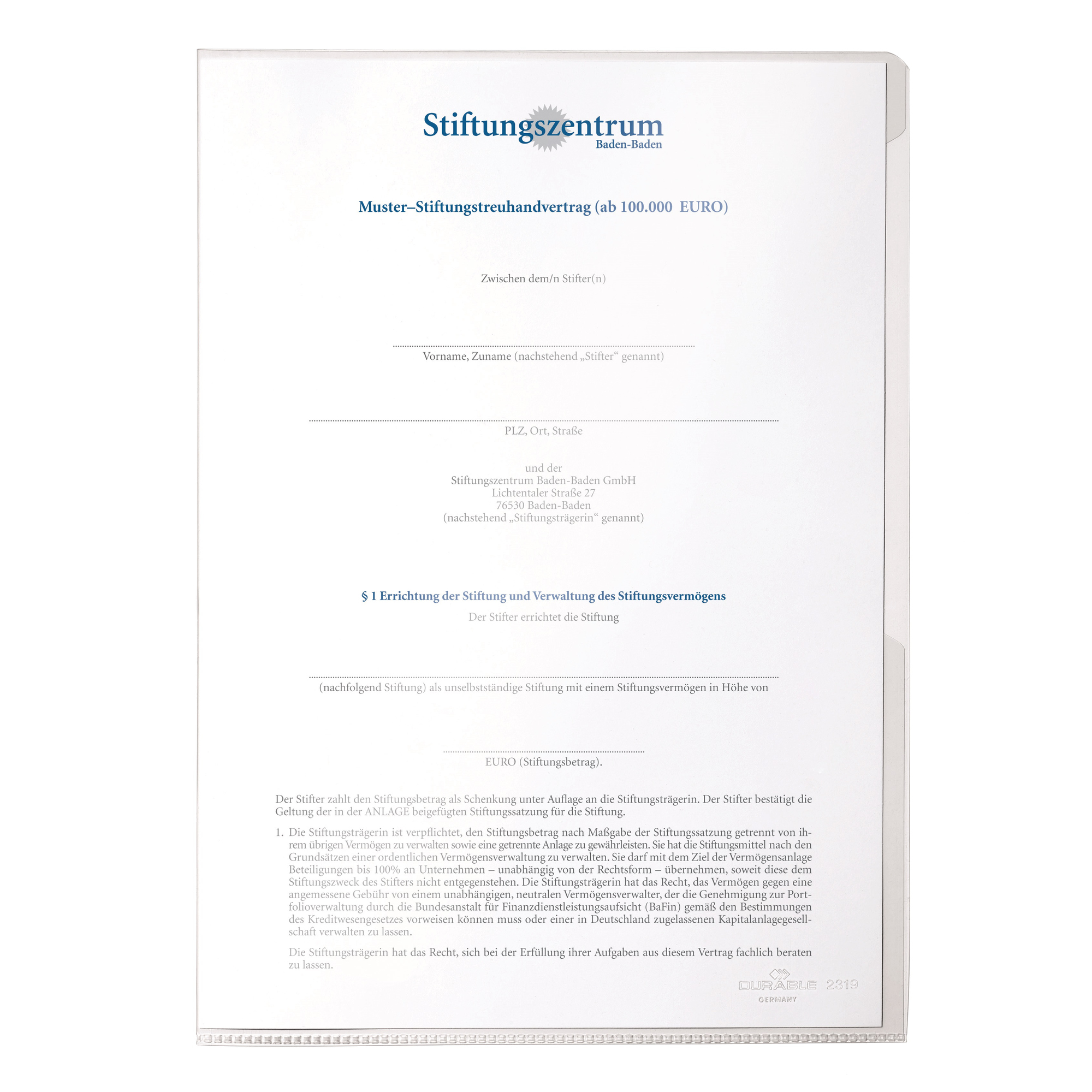 DURABLE Sichthülle DIN A4 — 2