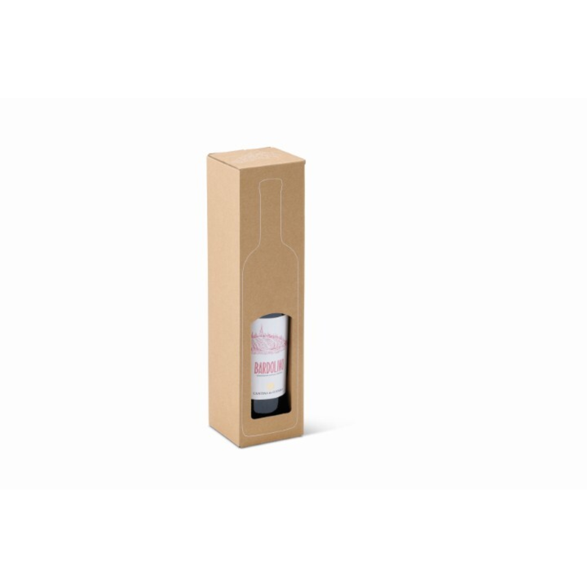 ColomPac Wein-Präsentkarton, braun, für 1 Flasche