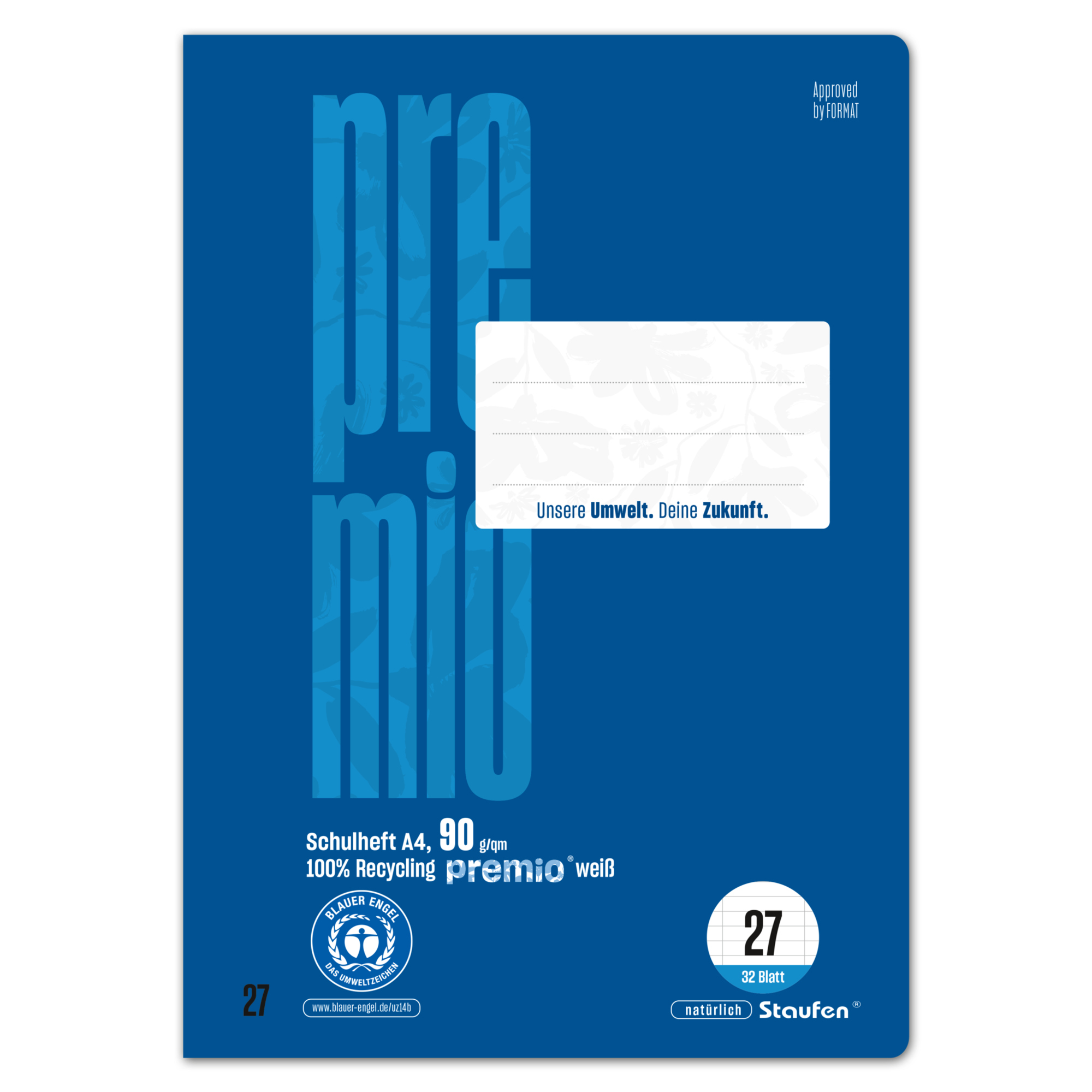 Staufen Schulheft Premio Lineatur 27 32 Bl. — 2
