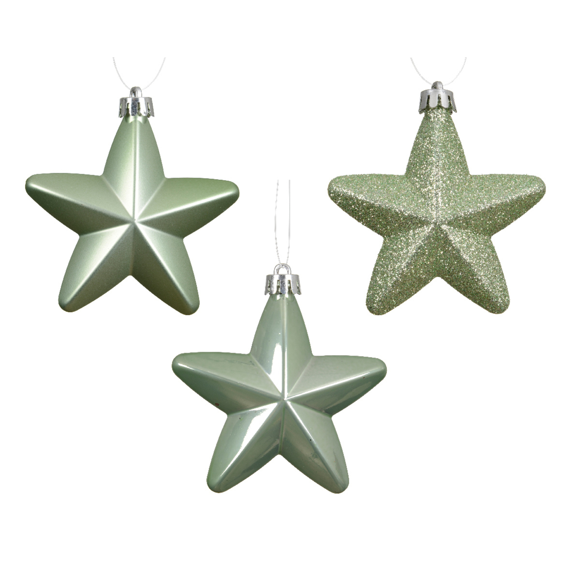 DECORIS Christbaumschmuck Stern 6 St./Pack. — 2