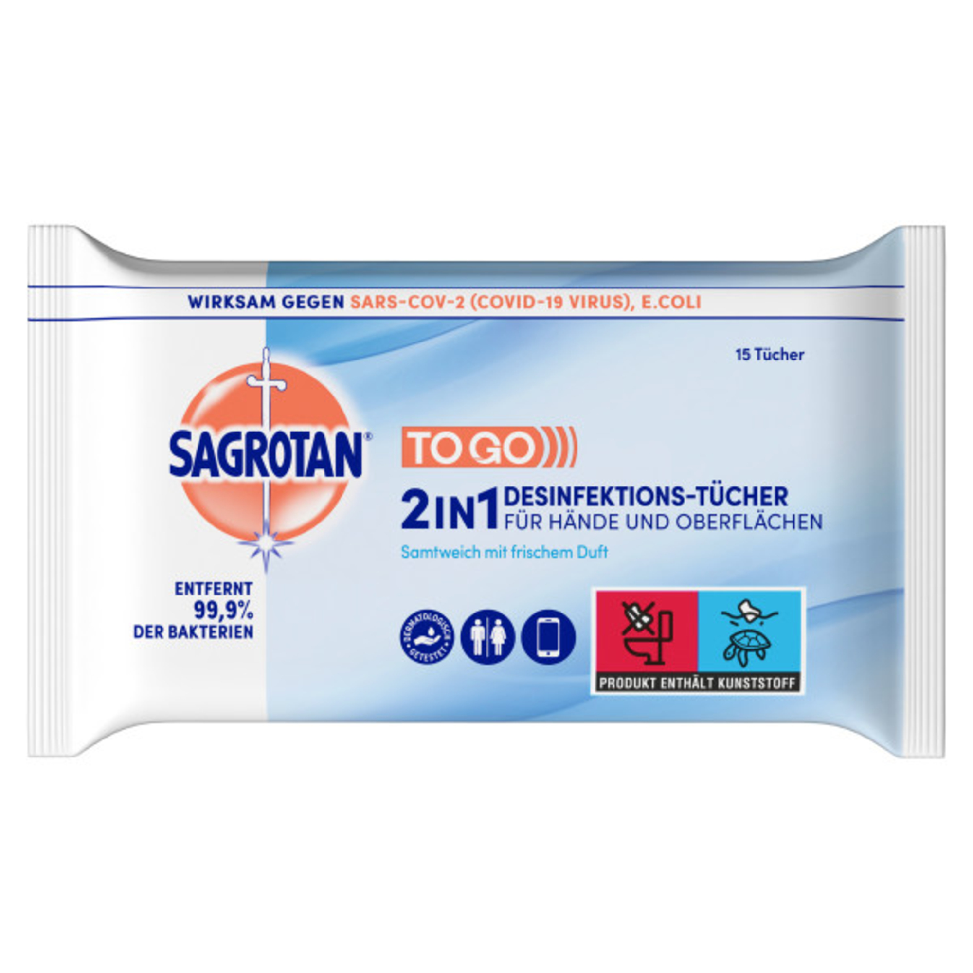 Sagrotan Desinfektionstücher To Go 2in1 — 2