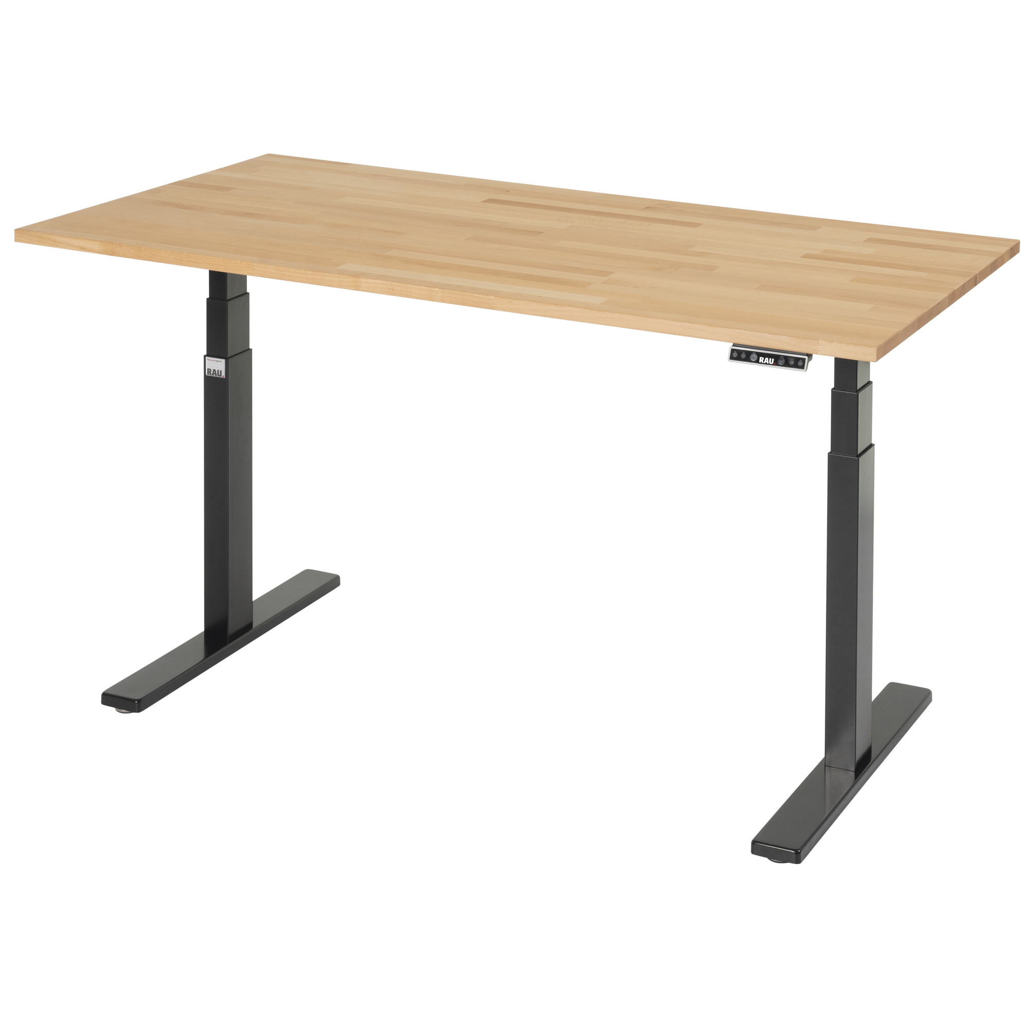 RAU Schreibtisch Adlatus 100 25 cm tiefschwarz — 2