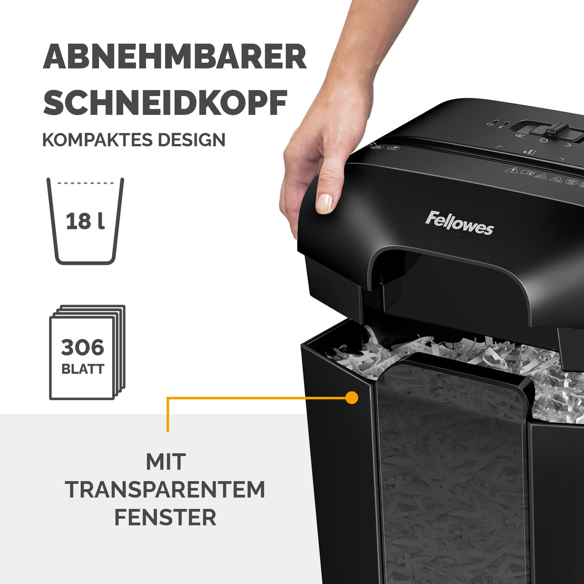 Fellowes® Aktenvernichter Powershred® LX70 — 2