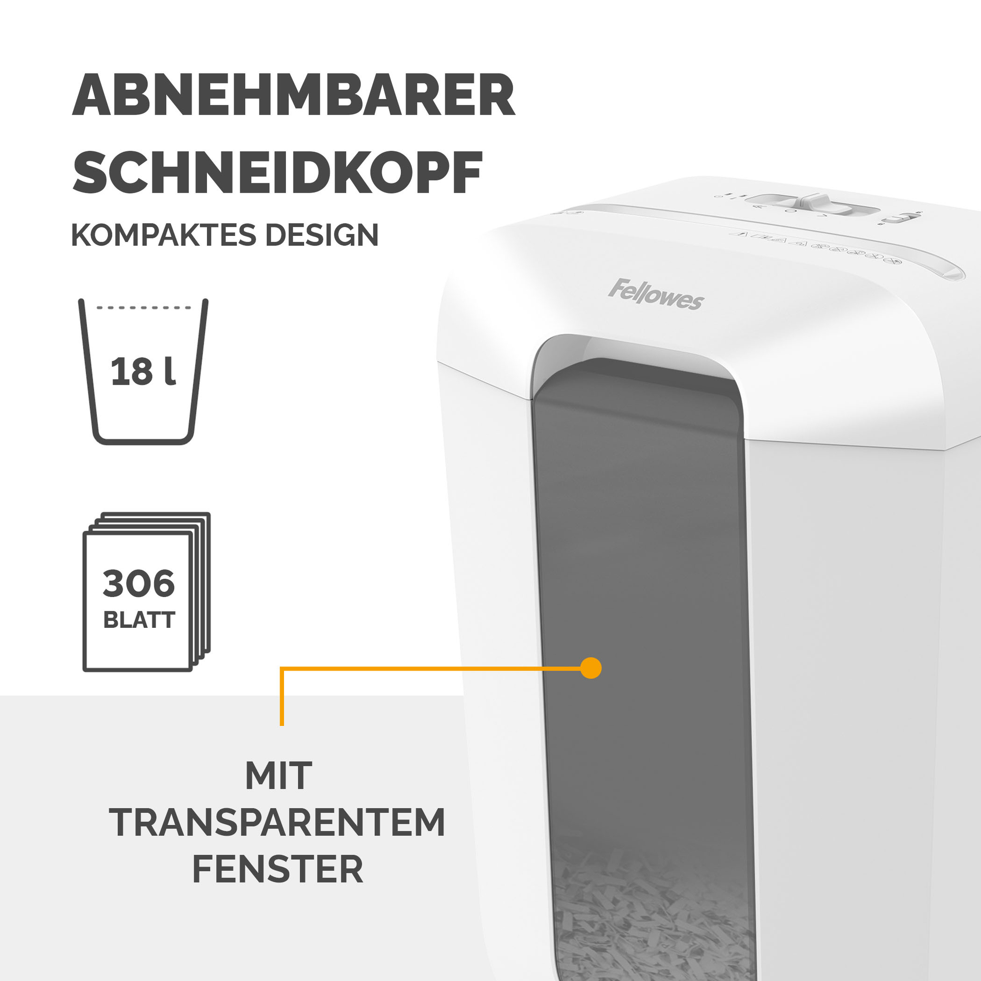 Fellowes® Aktenvernichter Powershred® LX70 — 2