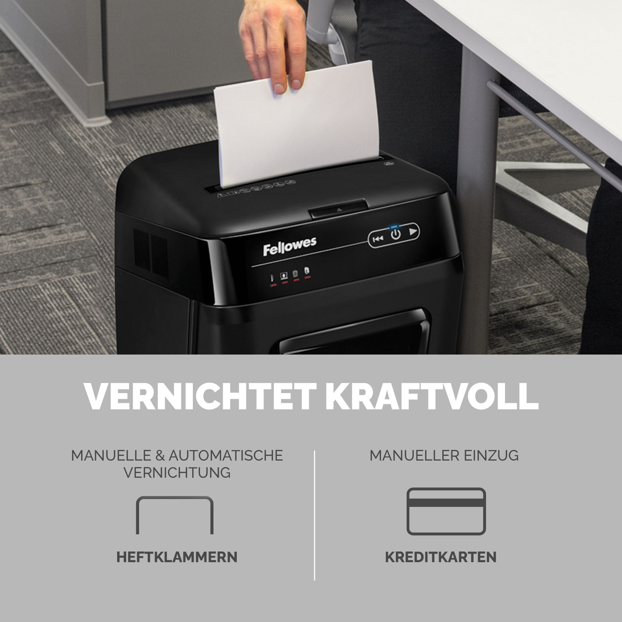 Fellowes® Aktenvernichter AutoMax™ 200M — 2