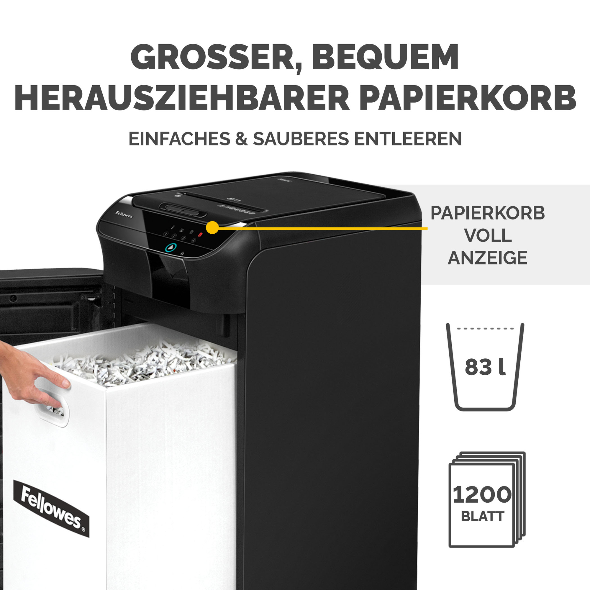 Fellowes® Aktenvernichter AutoMax™ 550C — 2