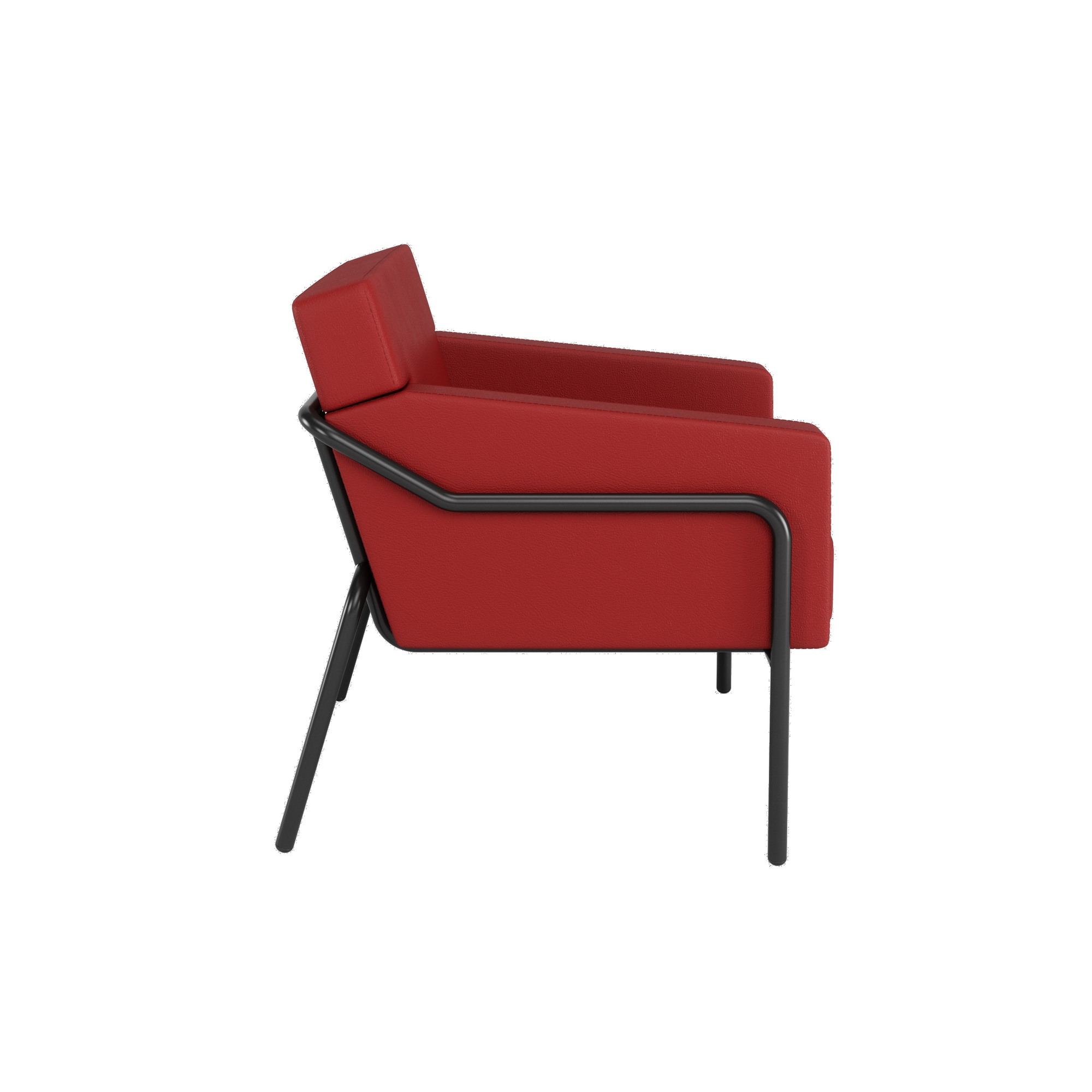 PAPERFLOW Besuchersessel MEDSO T L, Kunstleder, rot