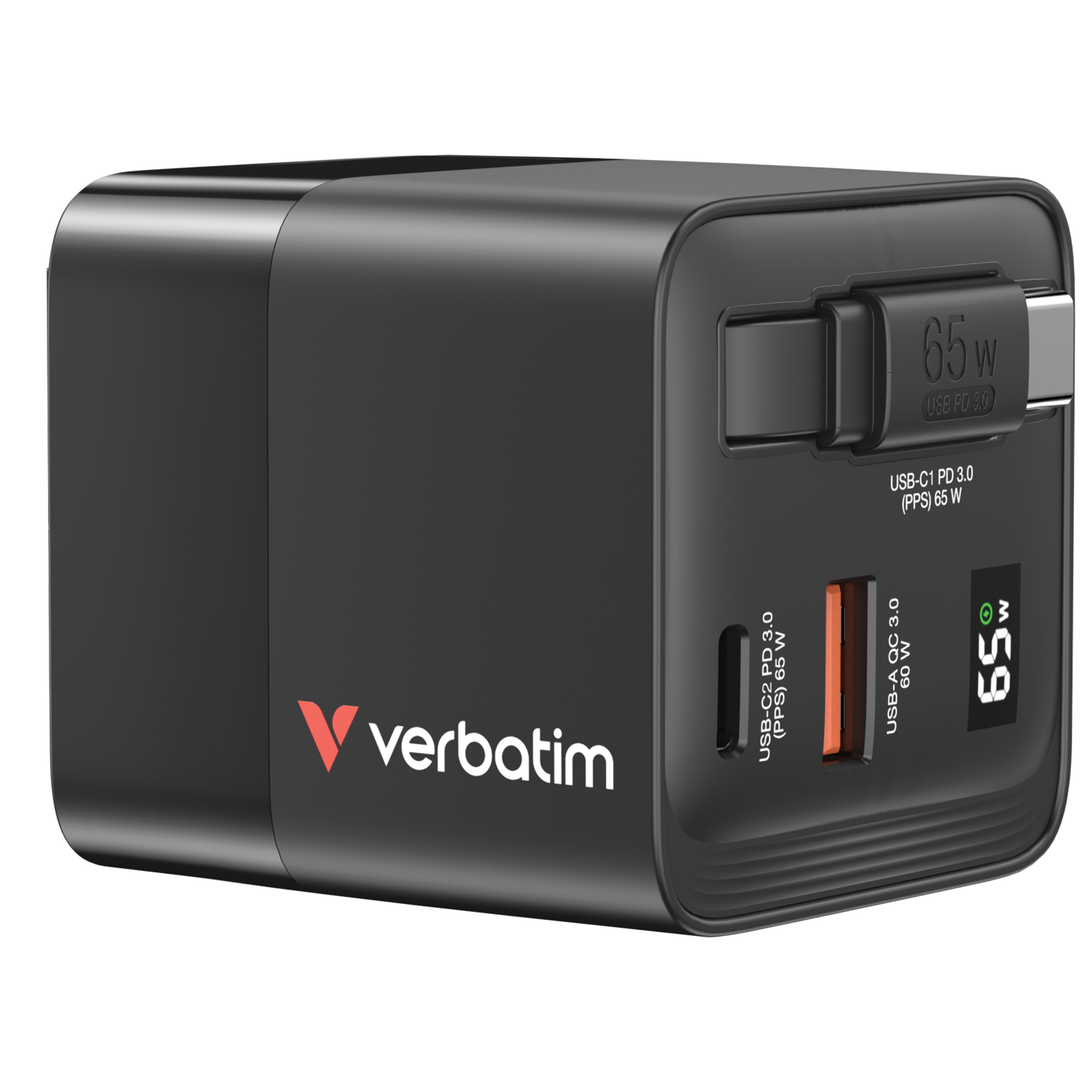 Verbatim Reisenetzteil GaN 65 W — 2