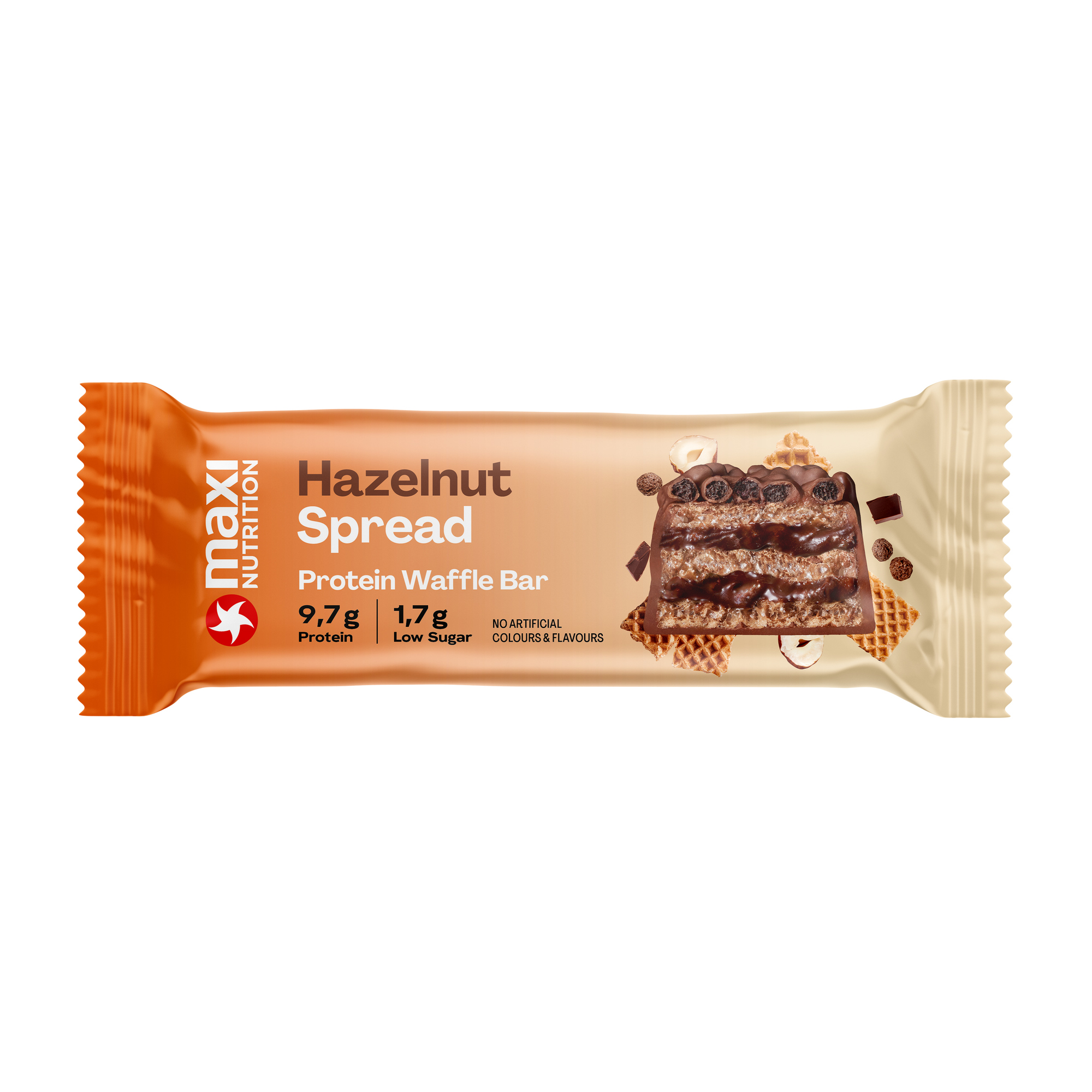 MaxiNutrition Proteinriegel Waffle Bar Hazelnut Spread — 2