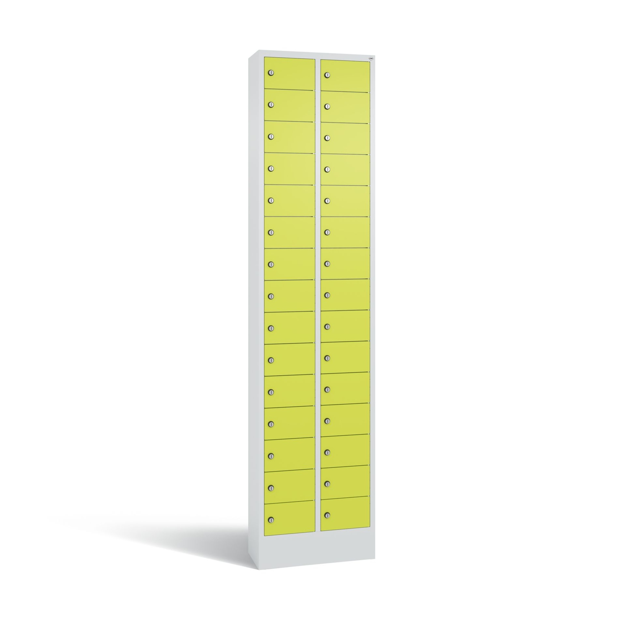 C+P Schließfachschrank Intro mit Sockel 30 Fächer lichtgrau — 2