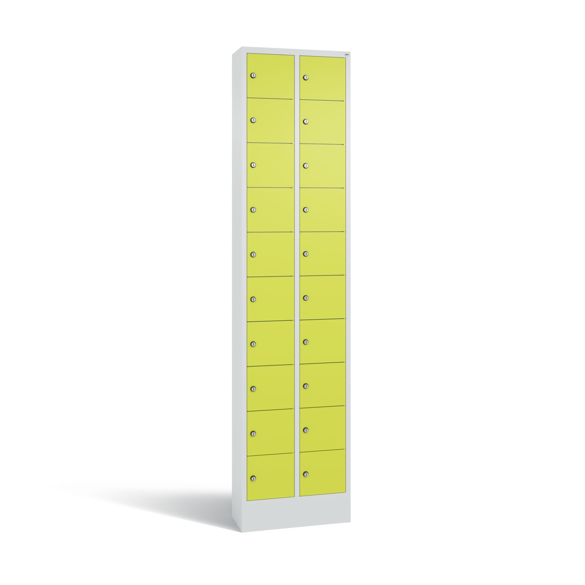 C+P Schließfachschrank Intro mit Sockel 20 Fächer lichtgrau — 2