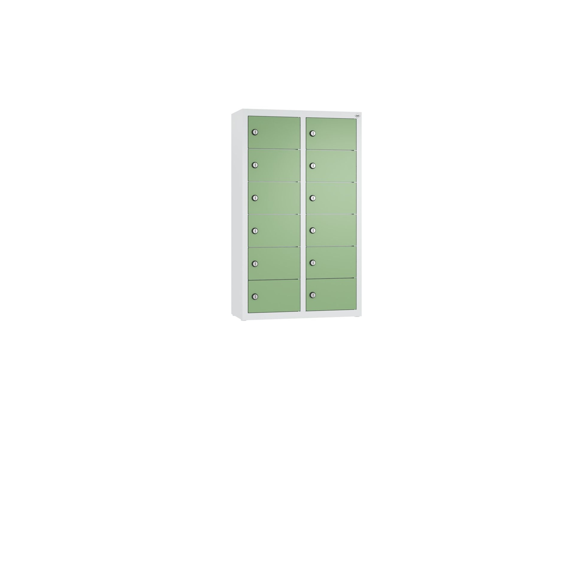 C+P Wandschließfach Intro 460 x 770 x 200 mm (B x H x T) 12 Fächer lichtgrau — 2