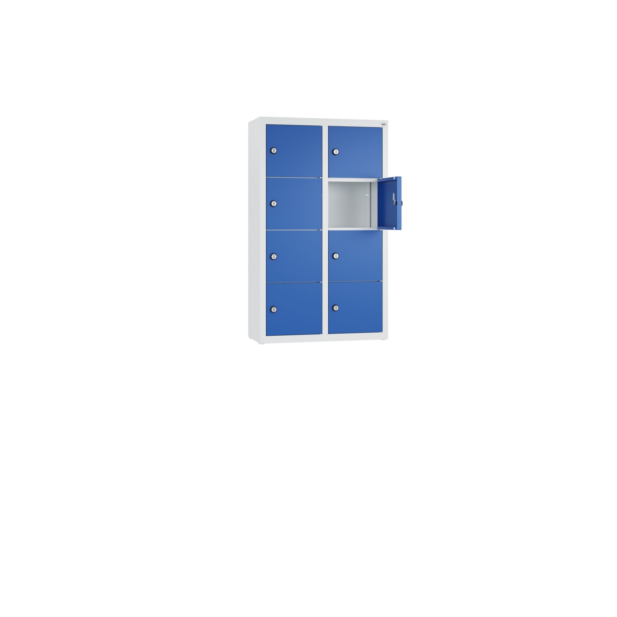 C+P Wandschließfach Intro 460 x 770 x 200 mm (B x H x T) 8 Fächer lichtgrau — 2
