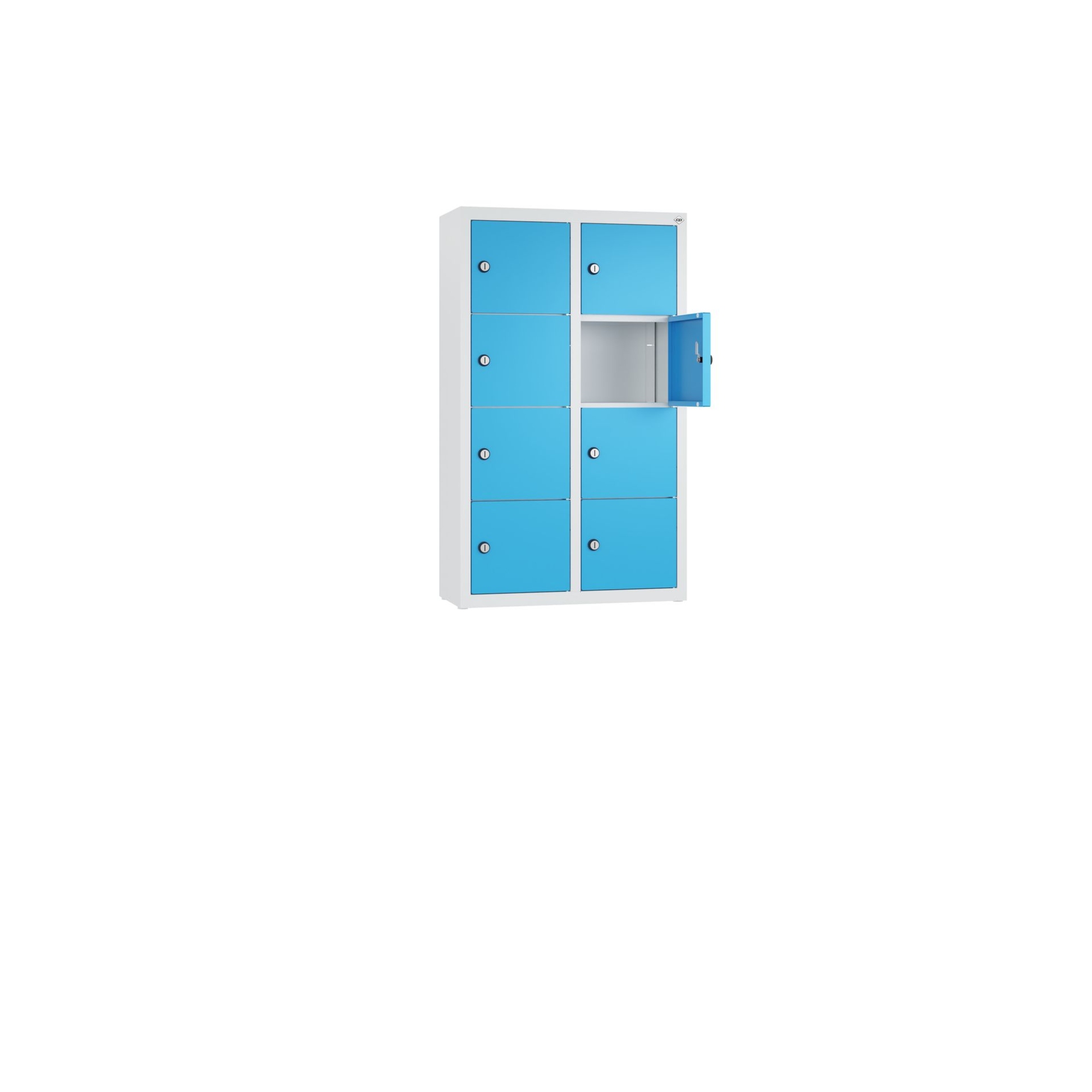 C+P Wandschließfach Intro 460 x 770 x 200 mm (B x H x T) 8 Fächer lichtgrau — 2