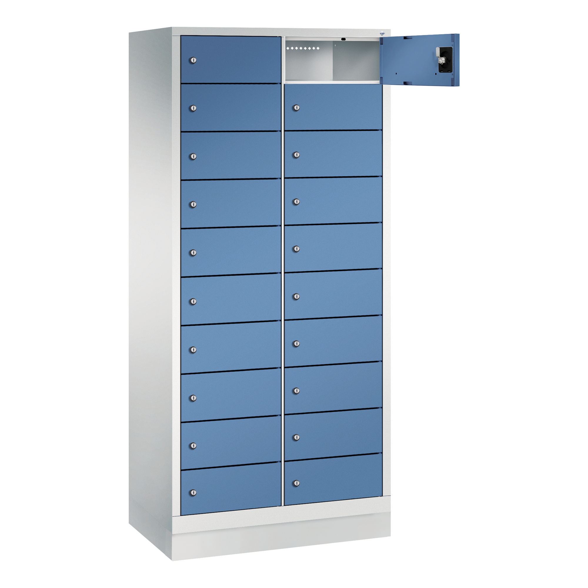 C+P Schließfachschrank Evolo48 mit Sockel 2 x 10 Fächer — 2