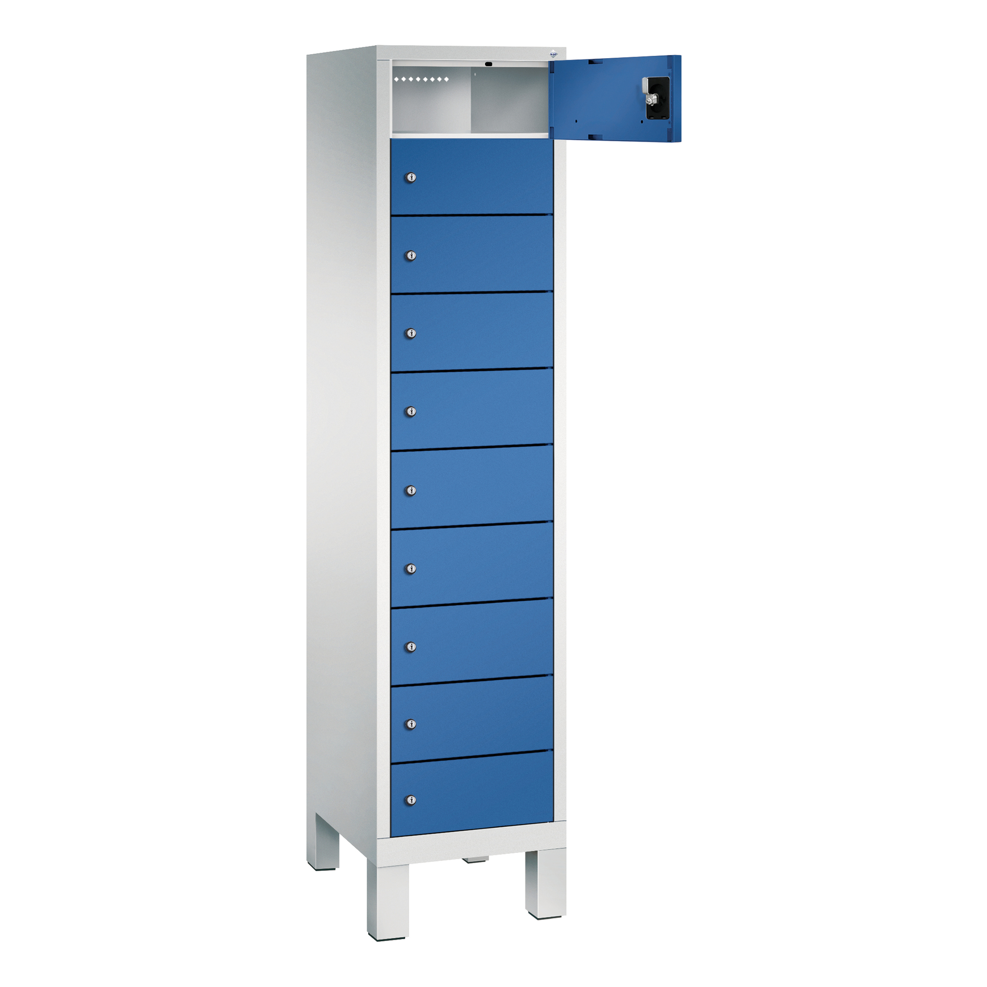 C+P Schließfachschrank Evolo48 mit Standfuß 10 Fächer — 2