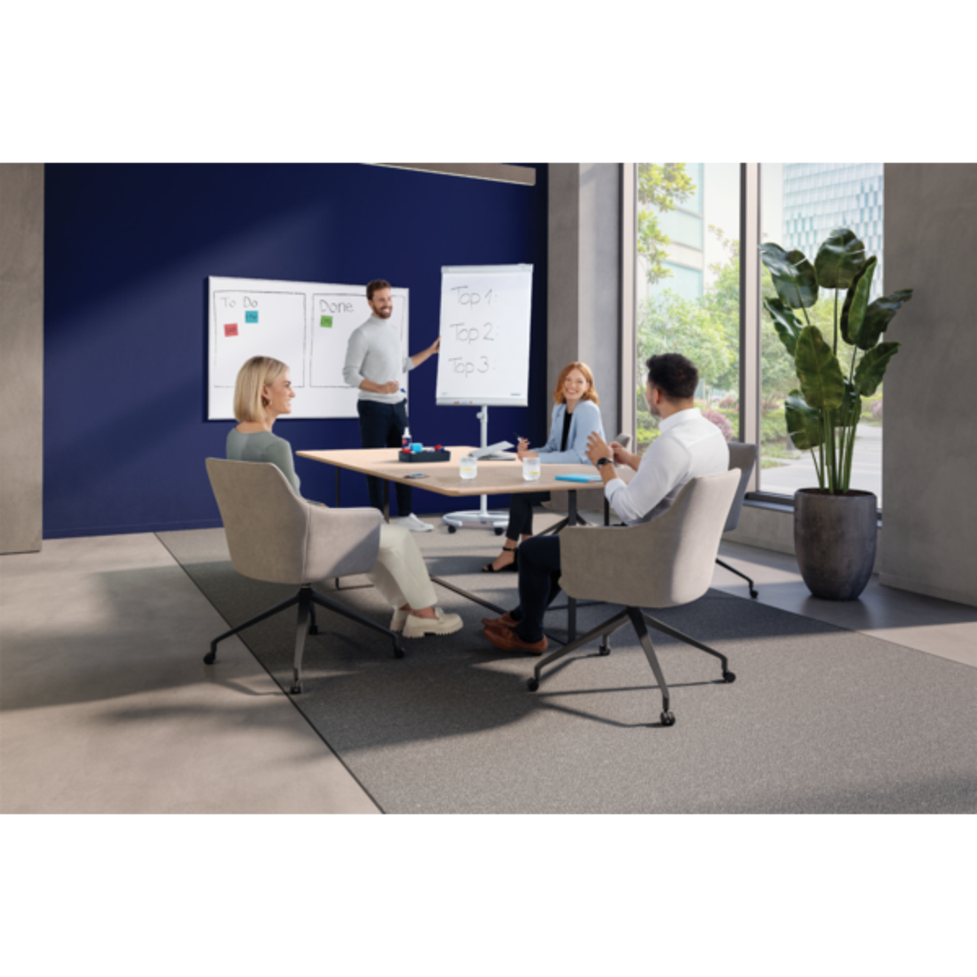 Franken Schreibtafel X-tra!Line magnetisch lackiert 240x120cm